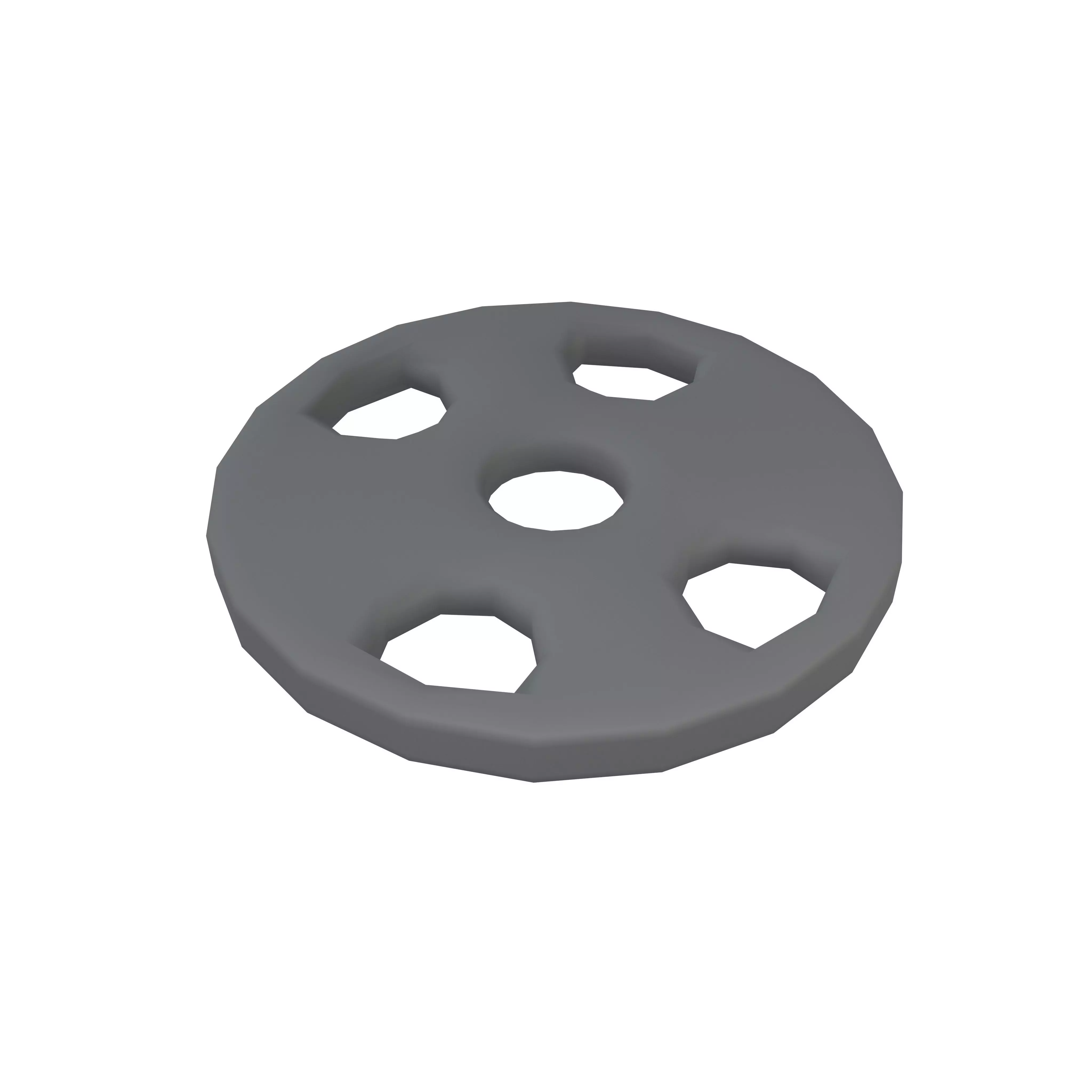 Lowpoly Dumbbell Plates v1 001 Low-poly 3D model_0