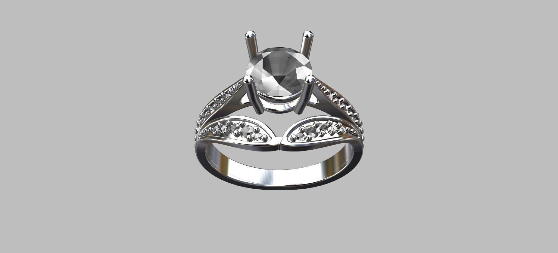 Double Hoop Ring 3D print model_6
