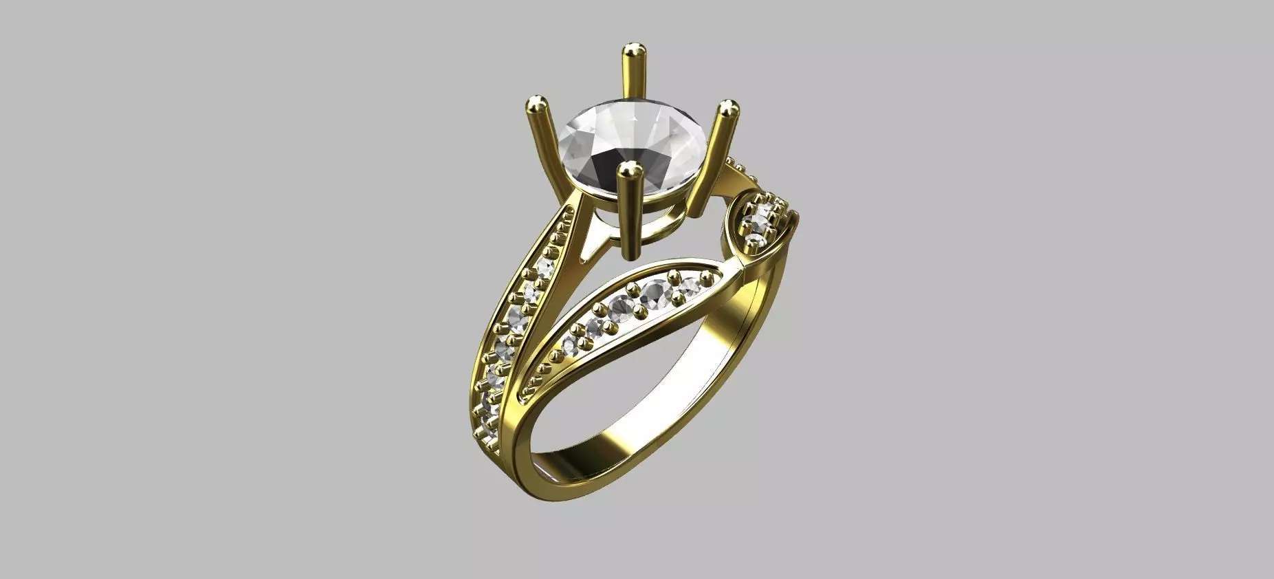 Double Hoop Ring 3D print model_0