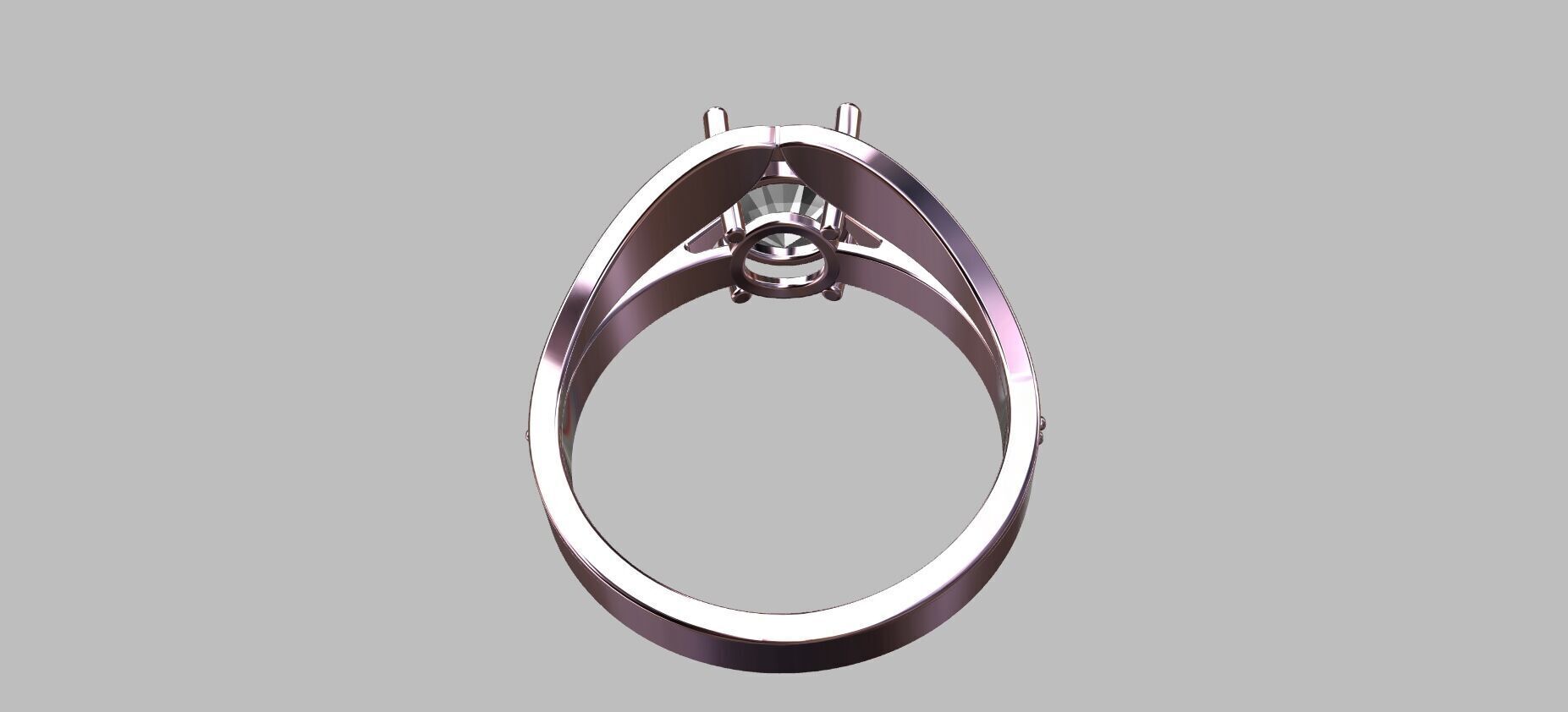 Double Hoop Ring 3D print model_8