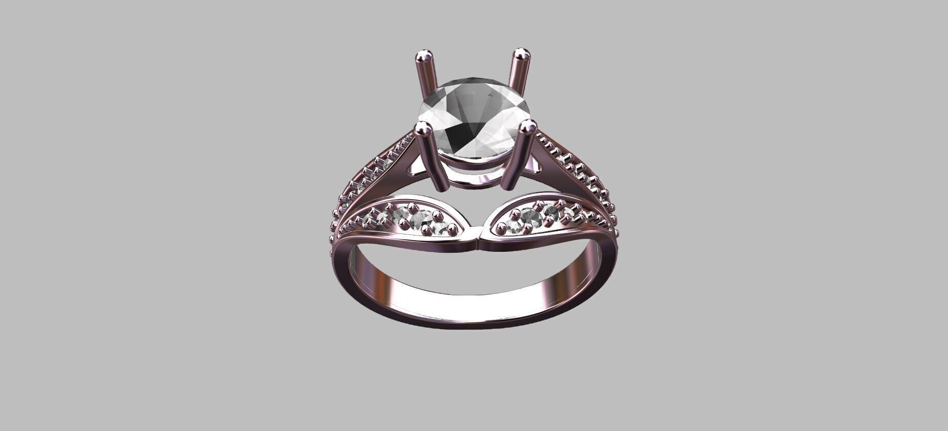Double Hoop Ring 3D print model_9
