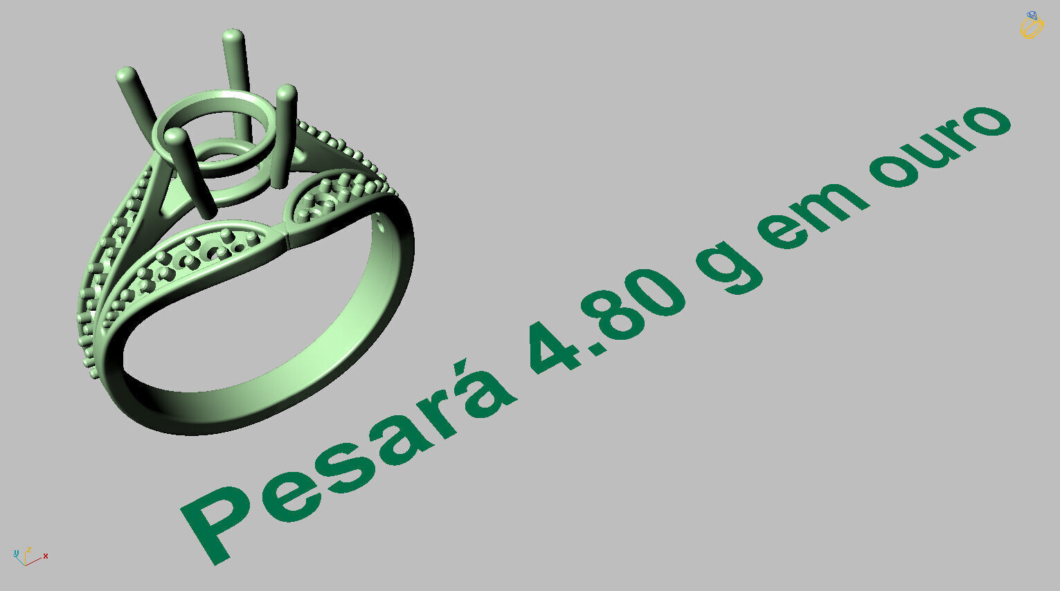 Double Hoop Ring 3D print model_13