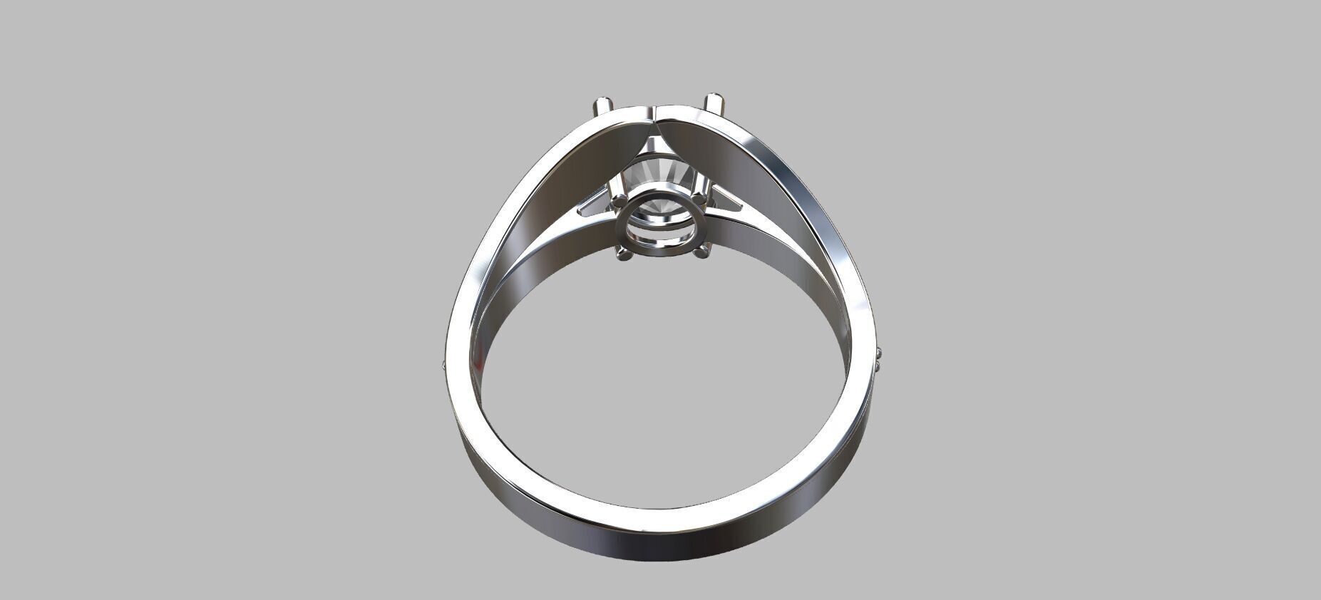 Double Hoop Ring 3D print model_5