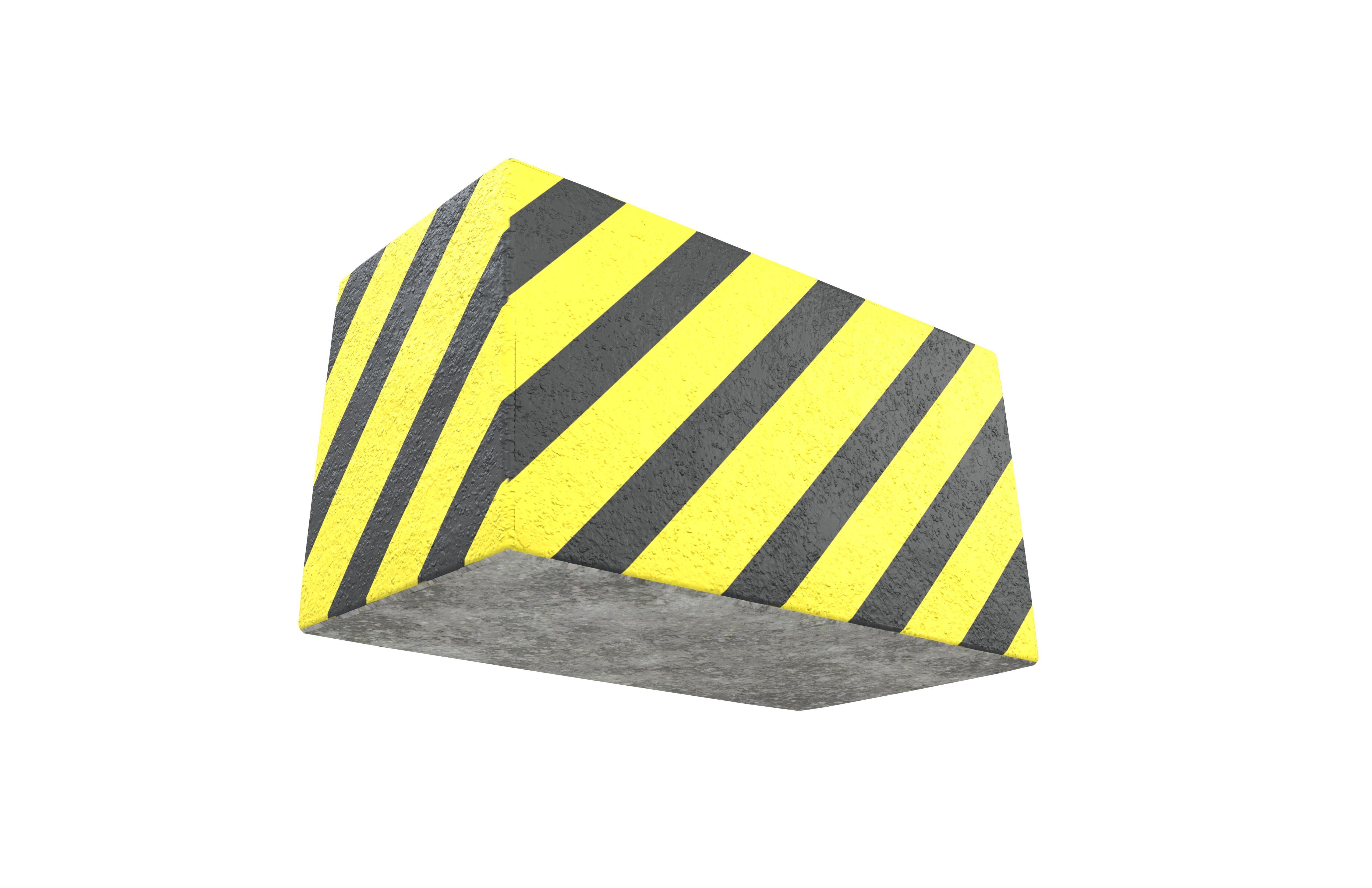 Concrete Road Barriers v1 001 Low-poly 3D model_1
