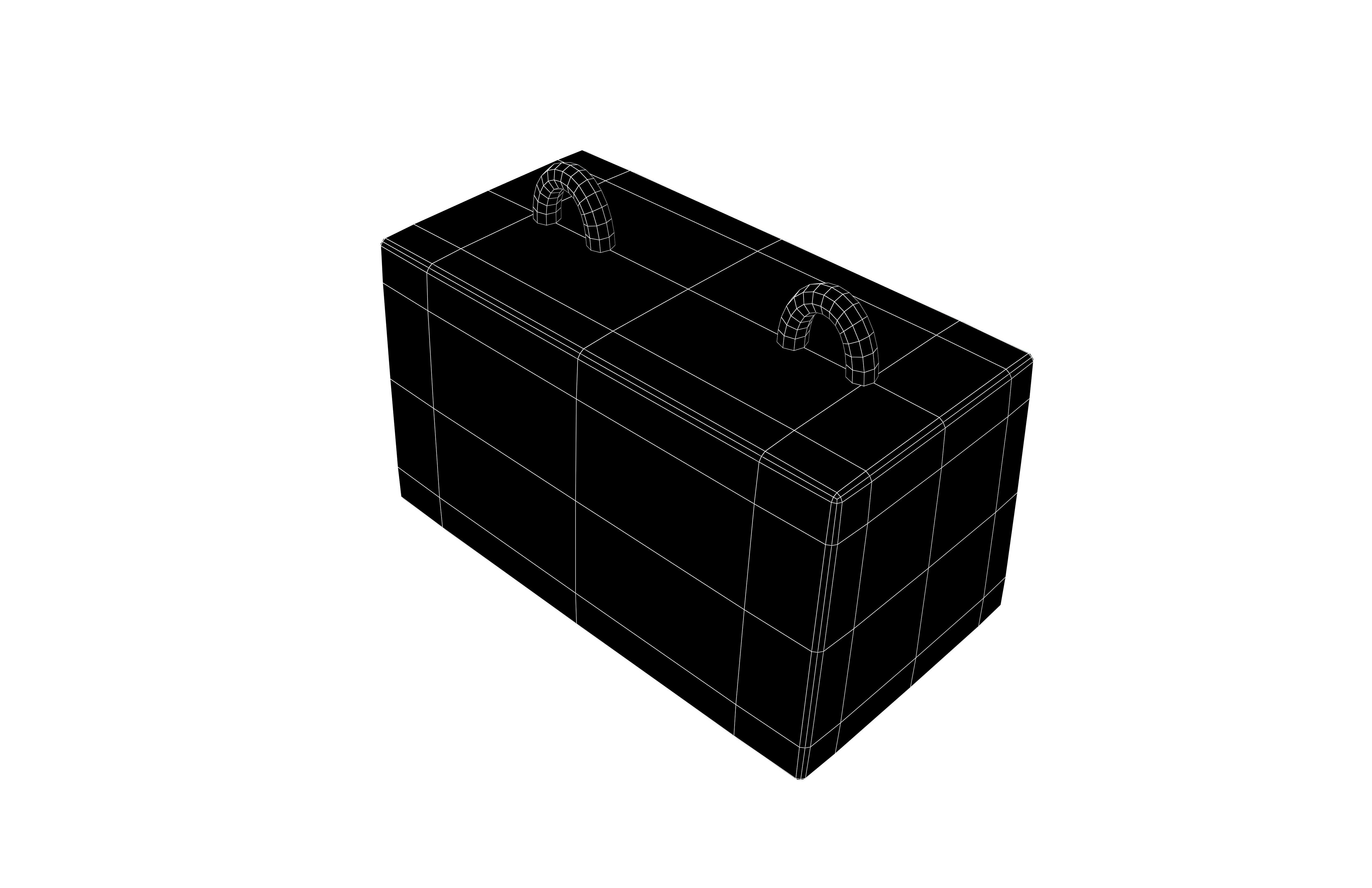 Concrete Road Barriers v1 001 Low-poly 3D model_6