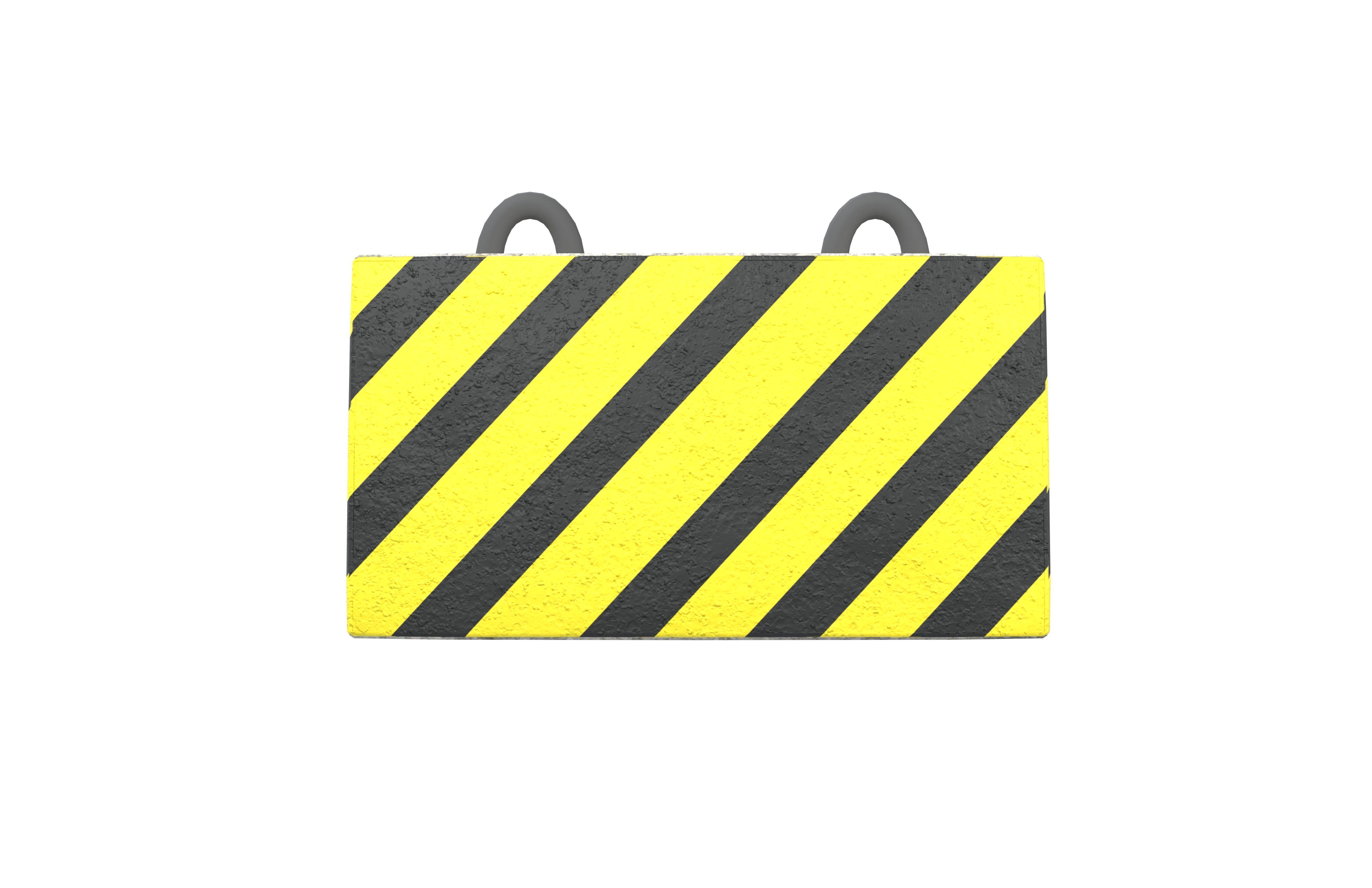 Concrete Road Barriers v1 001 Low-poly 3D model_2