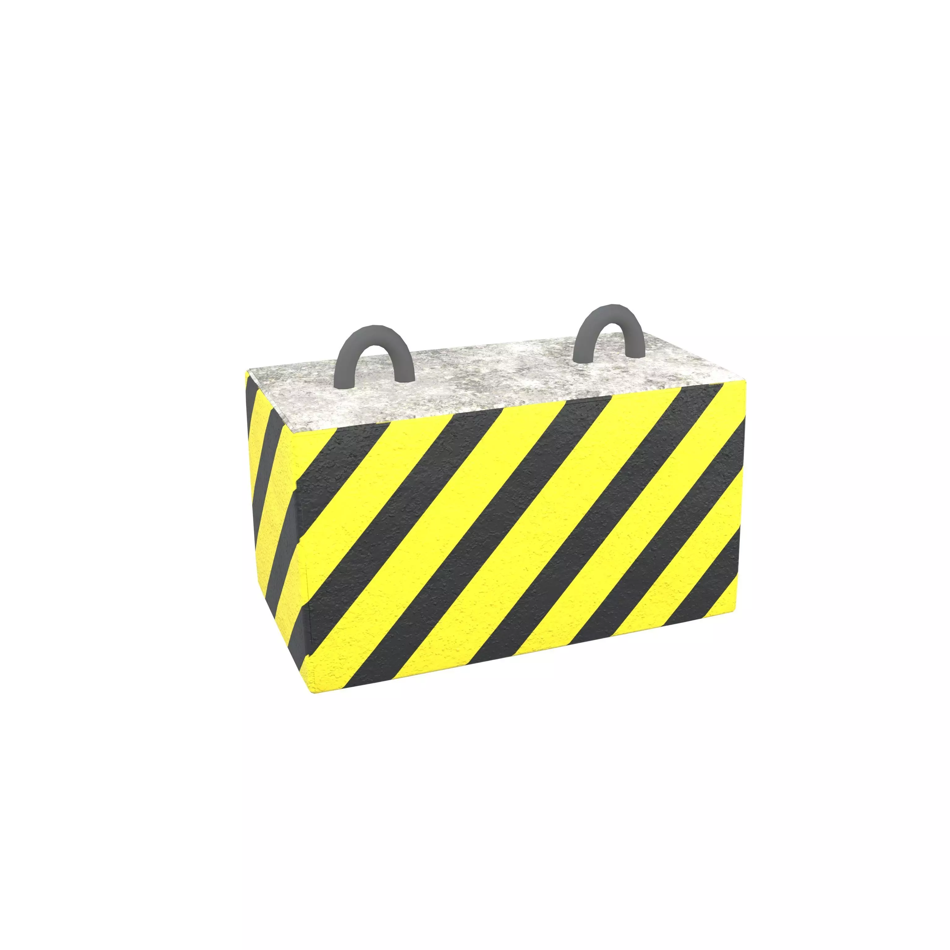 Concrete Road Barriers v1 001 Low-poly 3D model_0