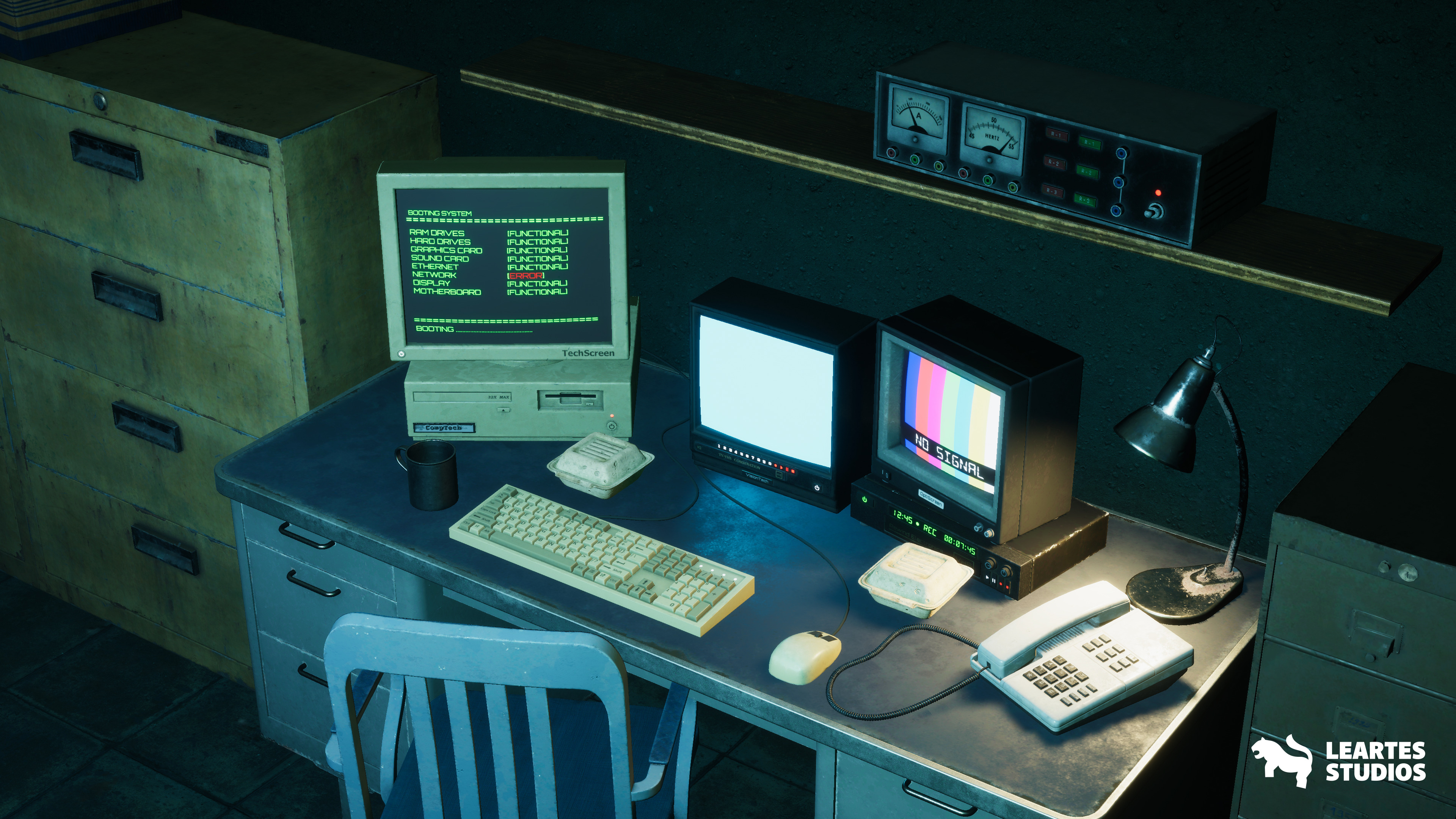 Cold War Underground Bunker Environment Low-poly 3D model_20