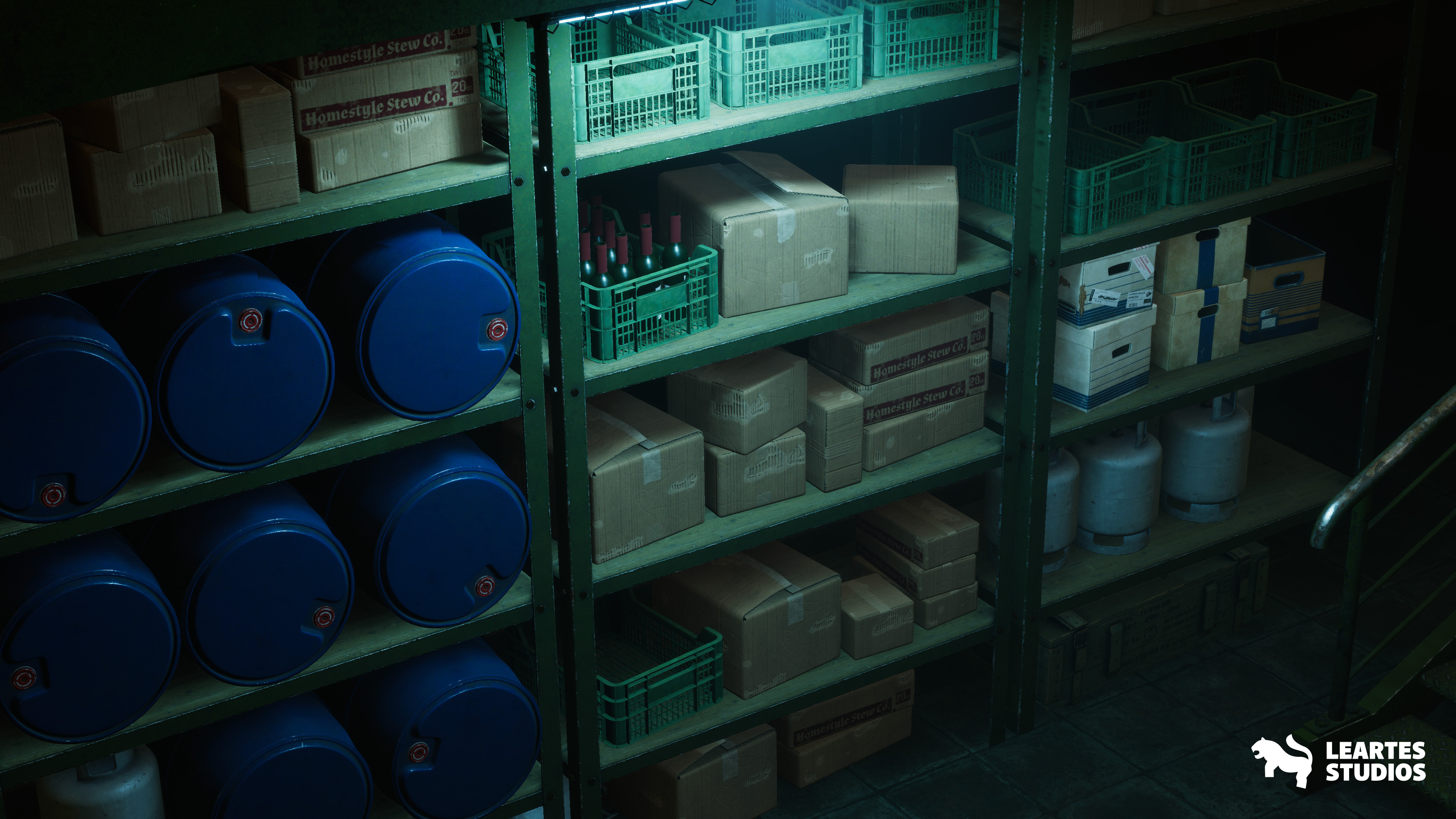 Cold War Underground Bunker Environment Low-poly 3D model_19