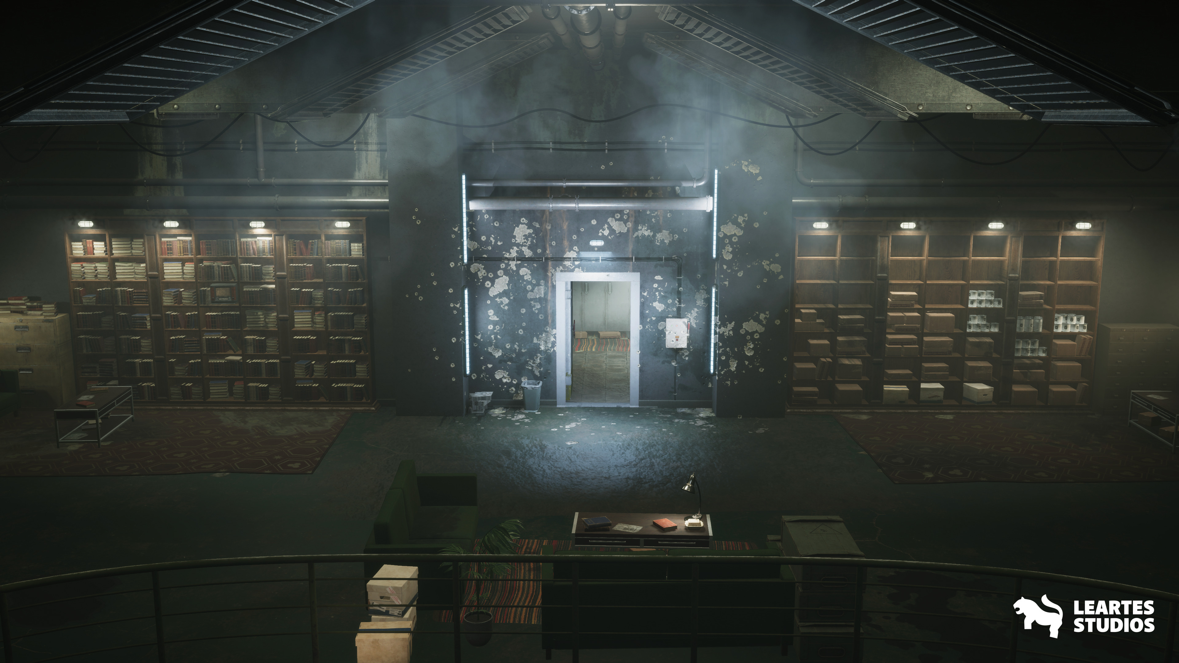 Cold War Underground Bunker Environment Low-poly 3D model_12