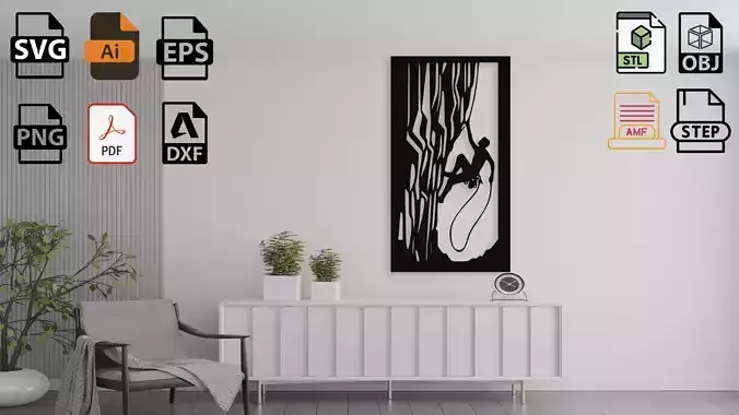 Wall Decor Art - Rock Climbing