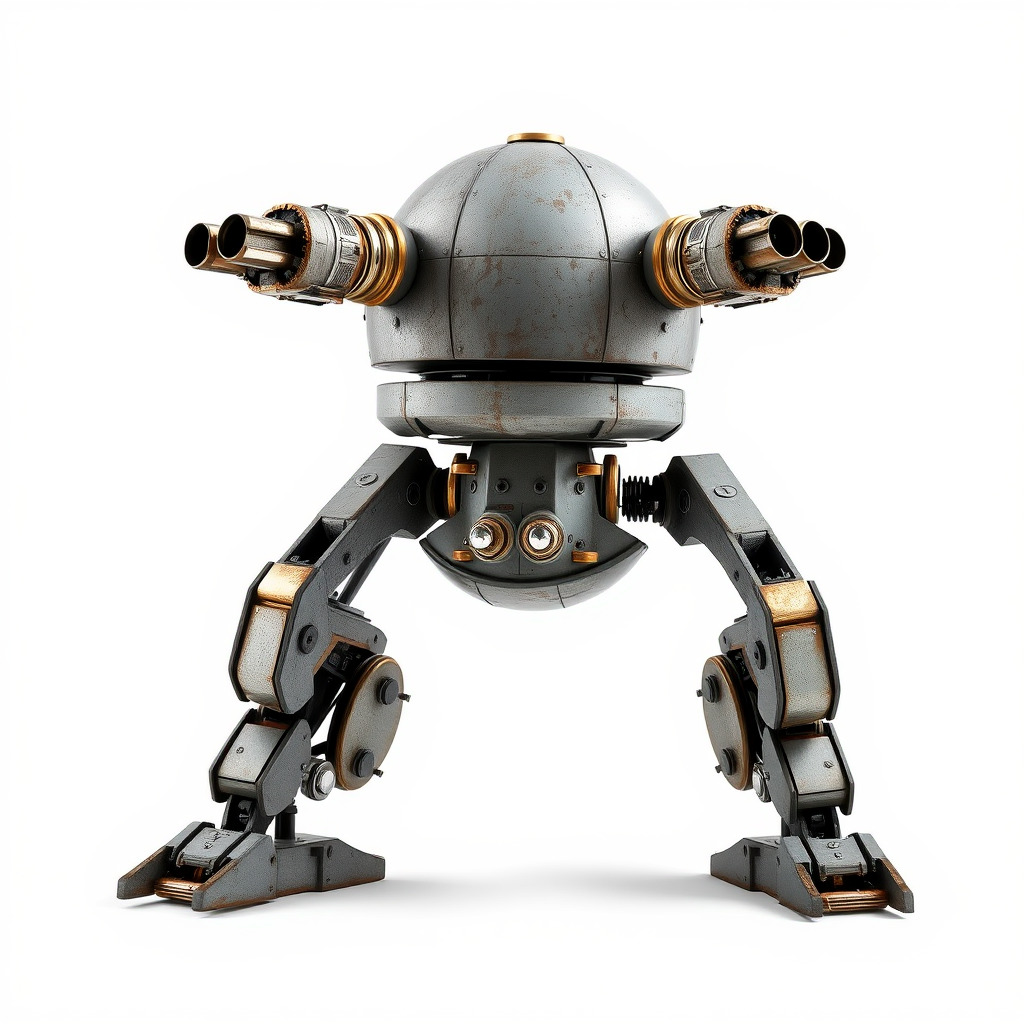 Futuristic Combat Robot model pack with multiple LODs Low-poly 3D model_3