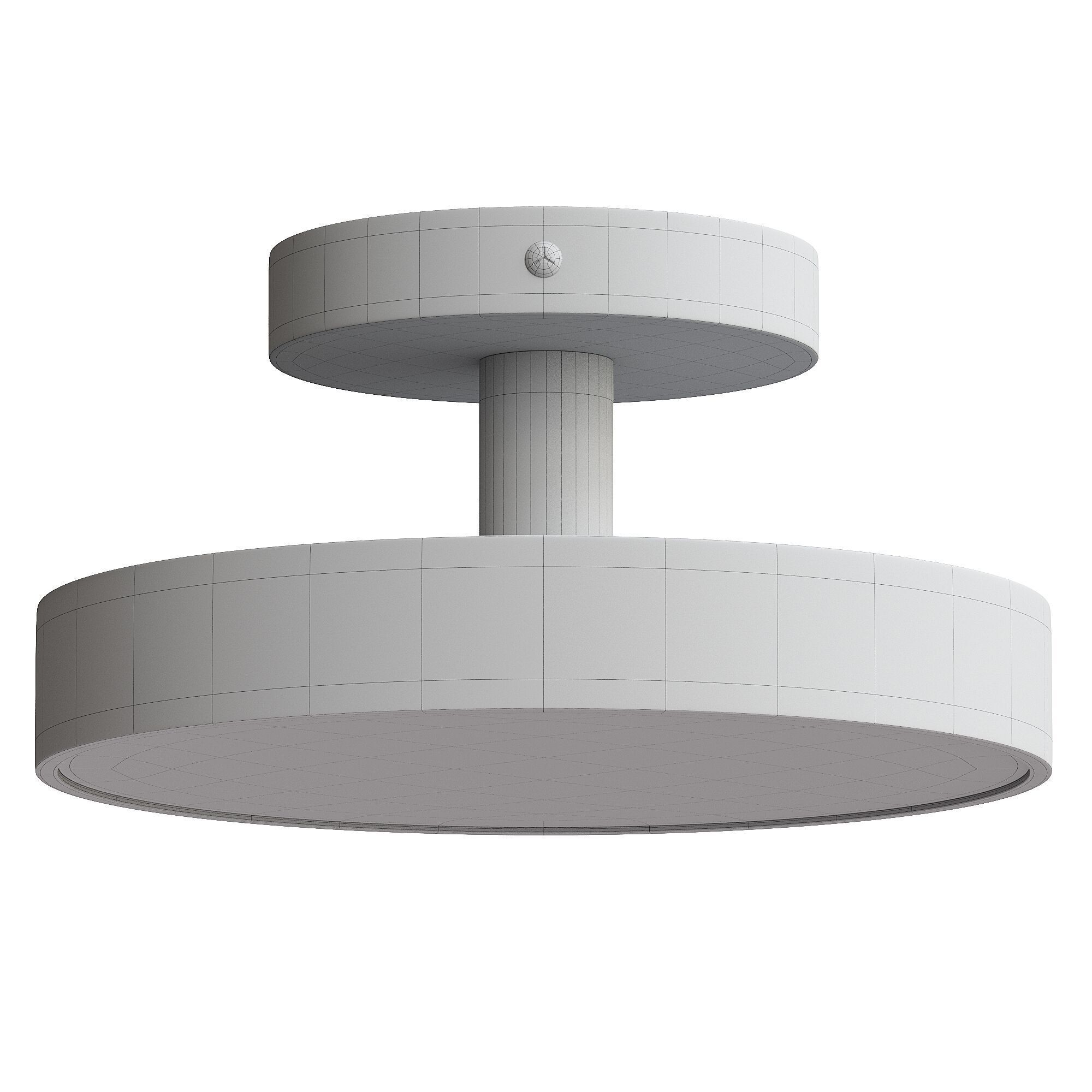 Colorful Round Flush Mount Ceiling Light 3D model_2