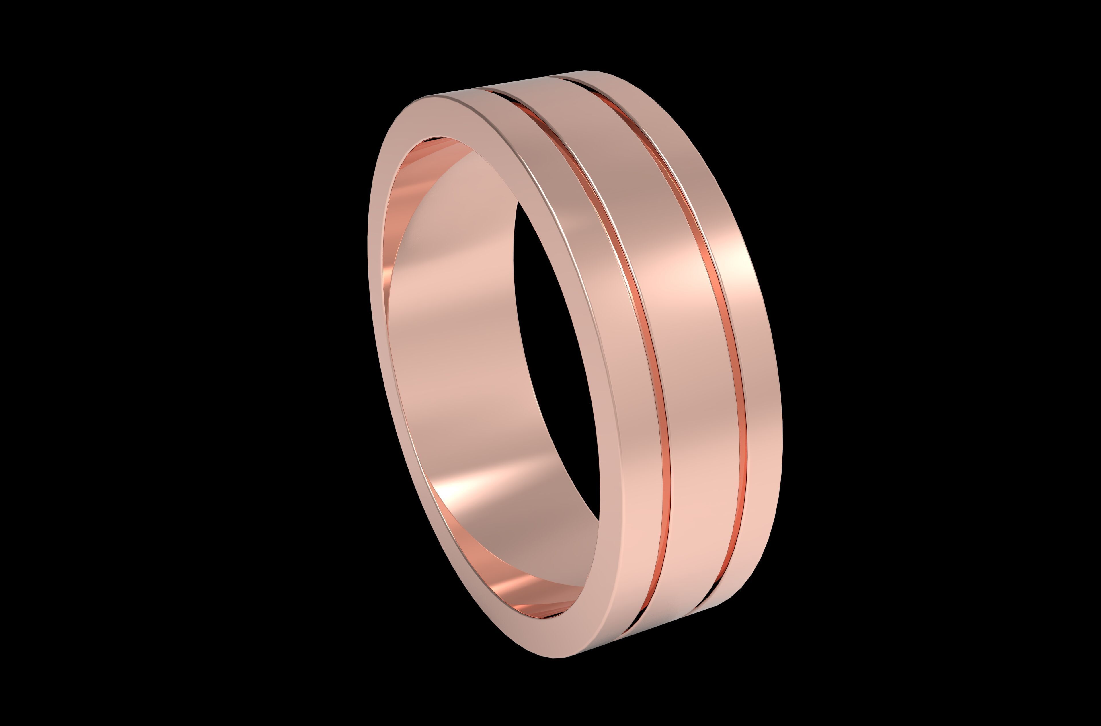 Men Wedding Ring 3D print model_13