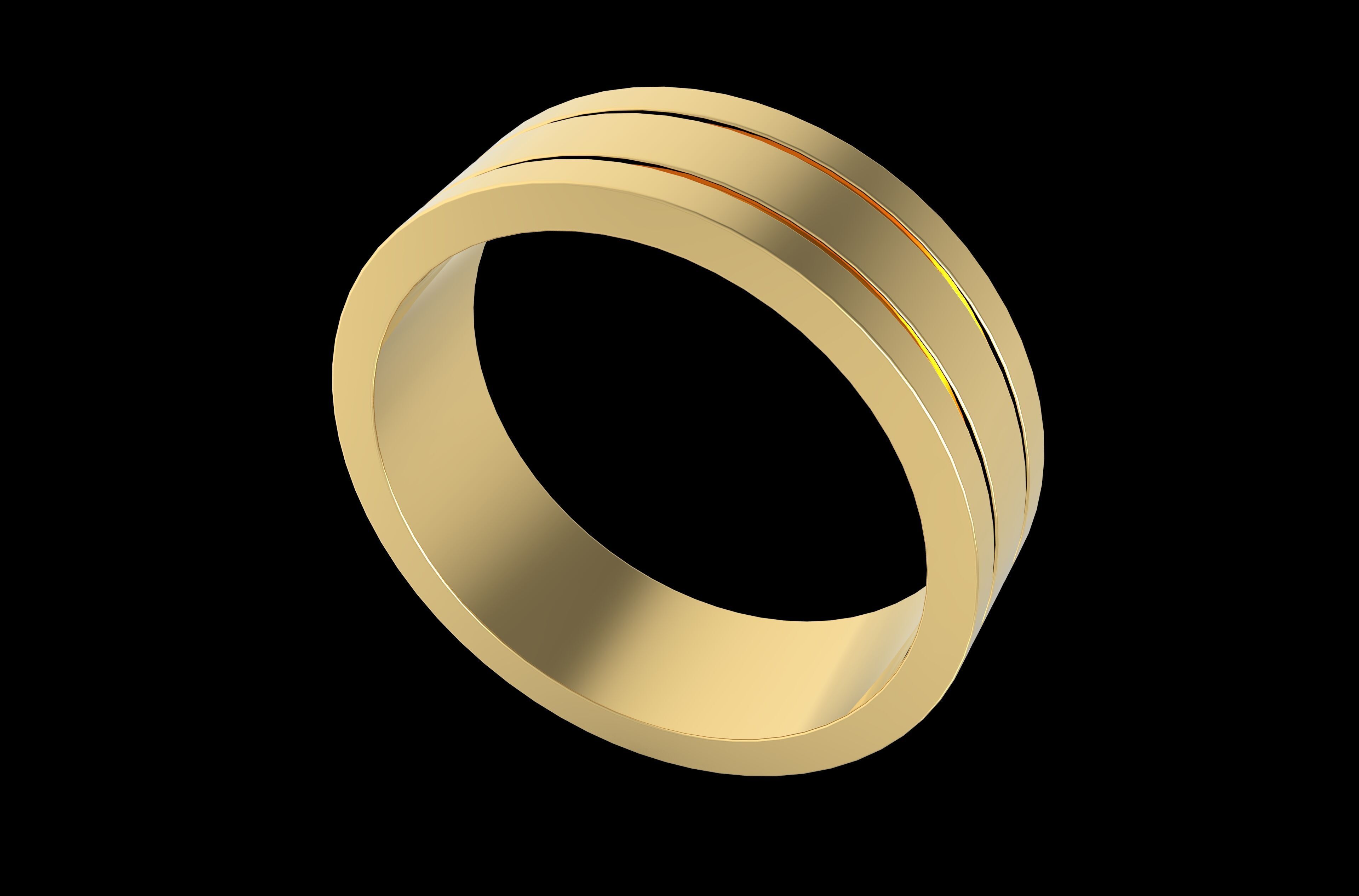 Men Wedding Ring 3D print model_1