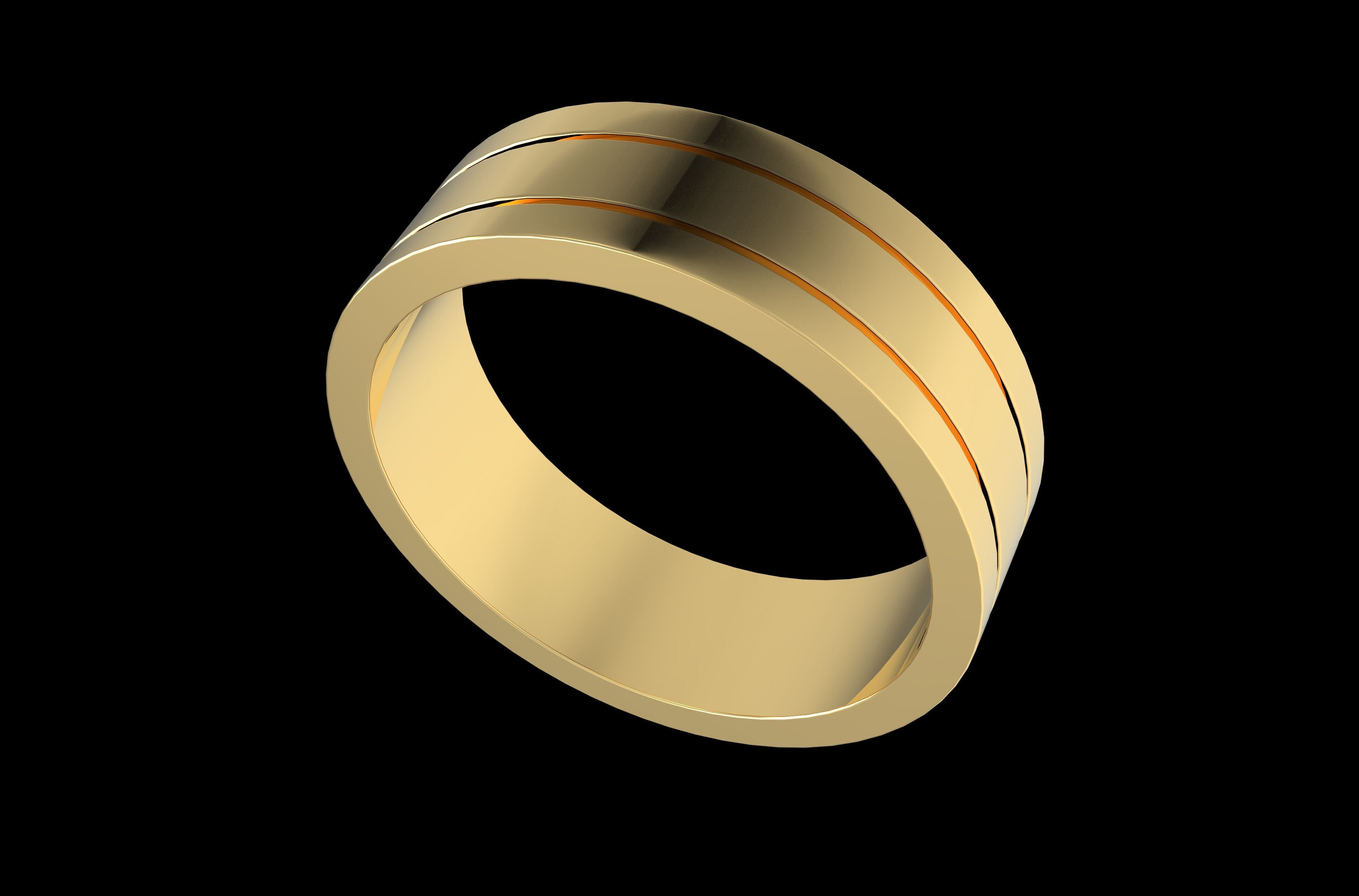 Men Wedding Ring 3D print model_14