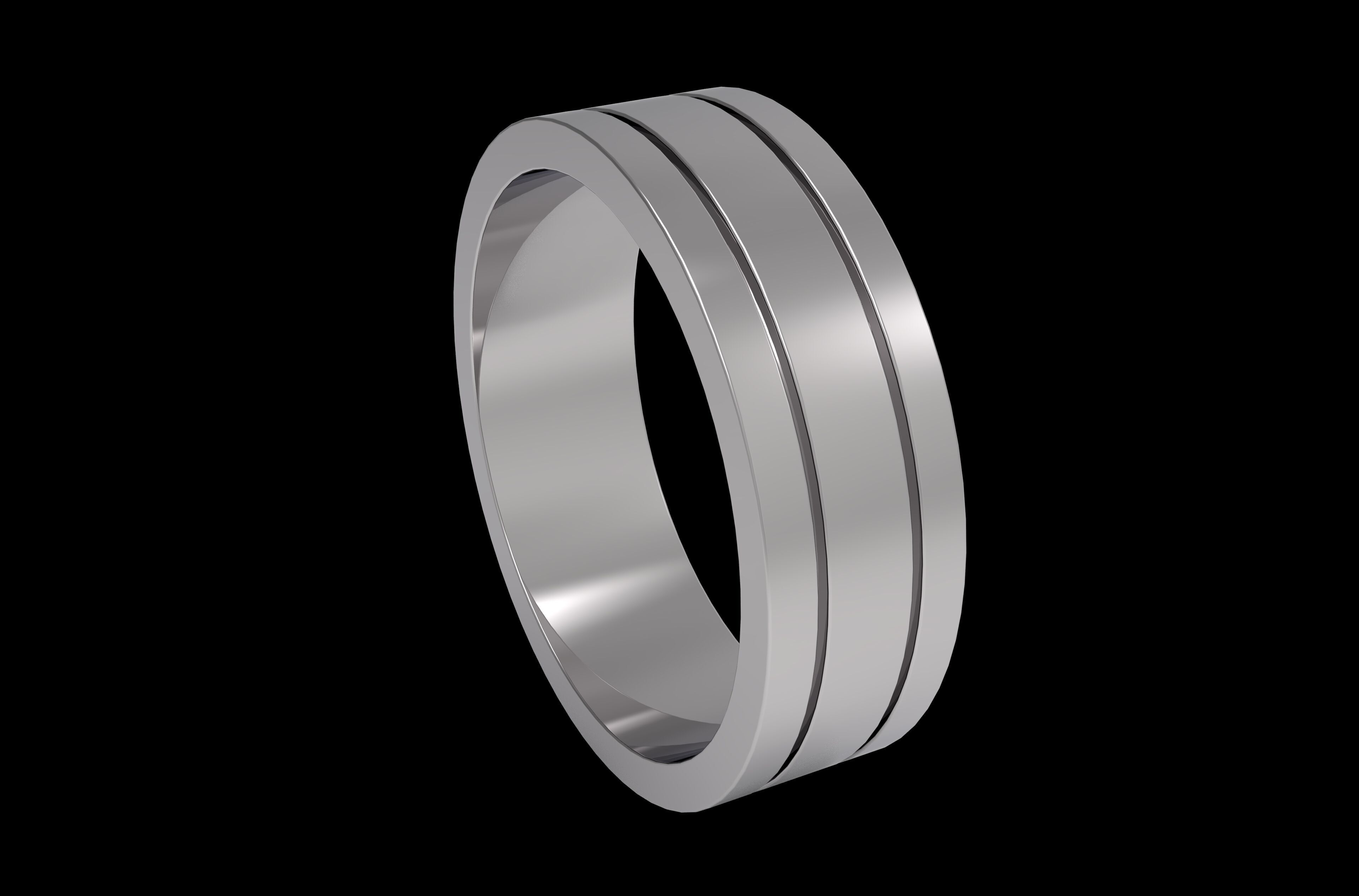 Men Wedding Ring 3D print model_12