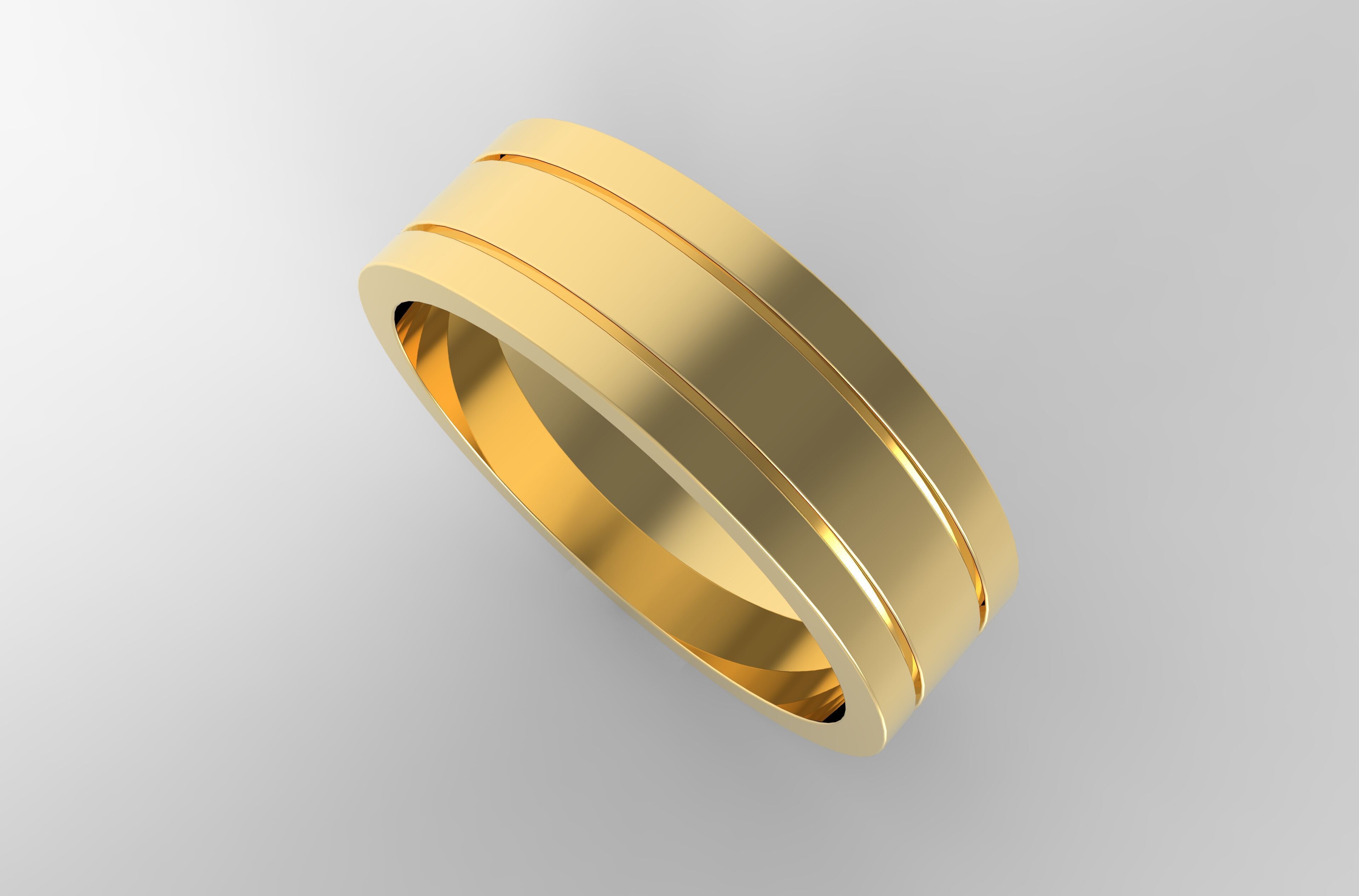 Men Wedding Ring 3D print model_2