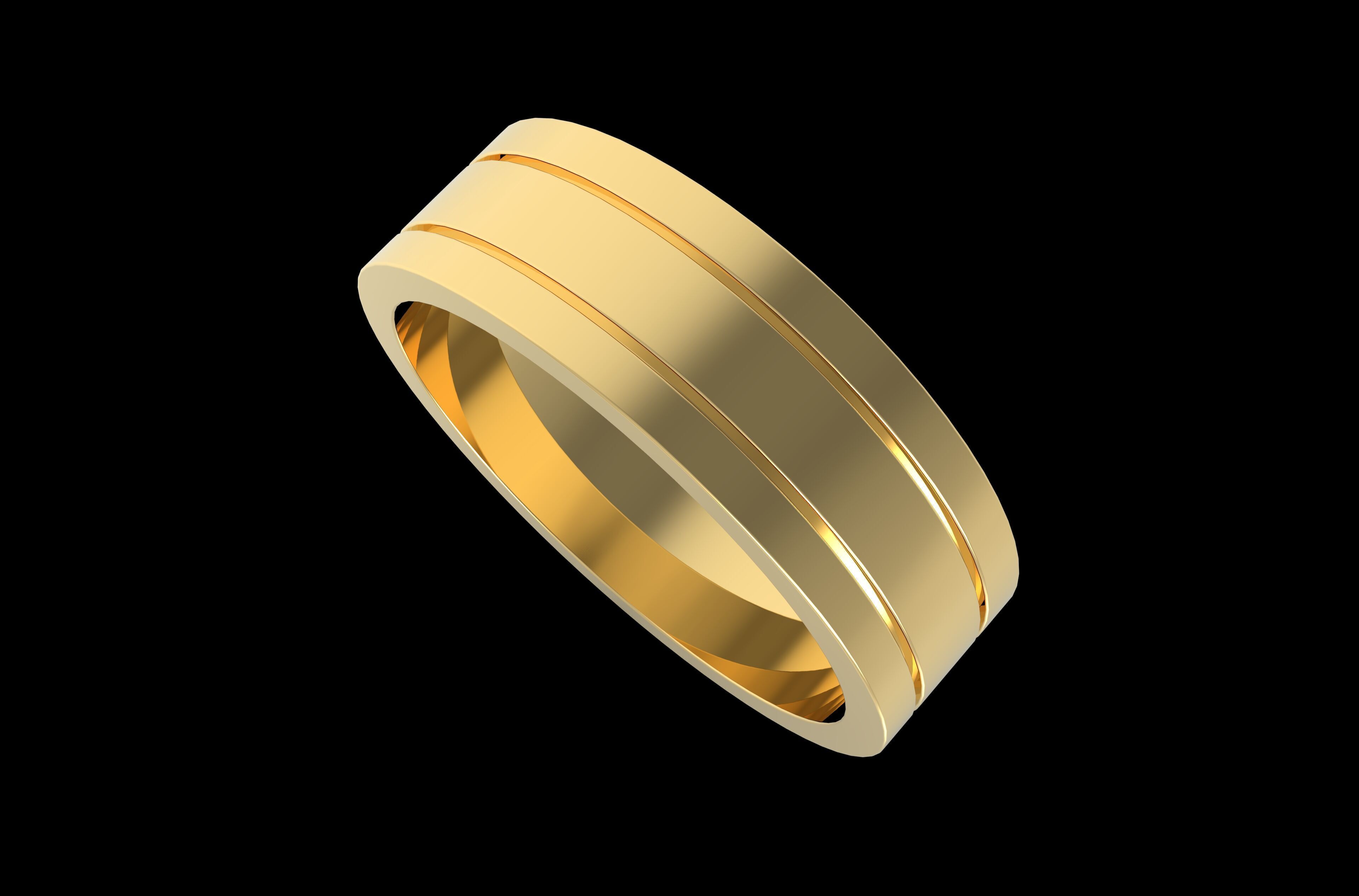 Men Wedding Ring 3D print model_3