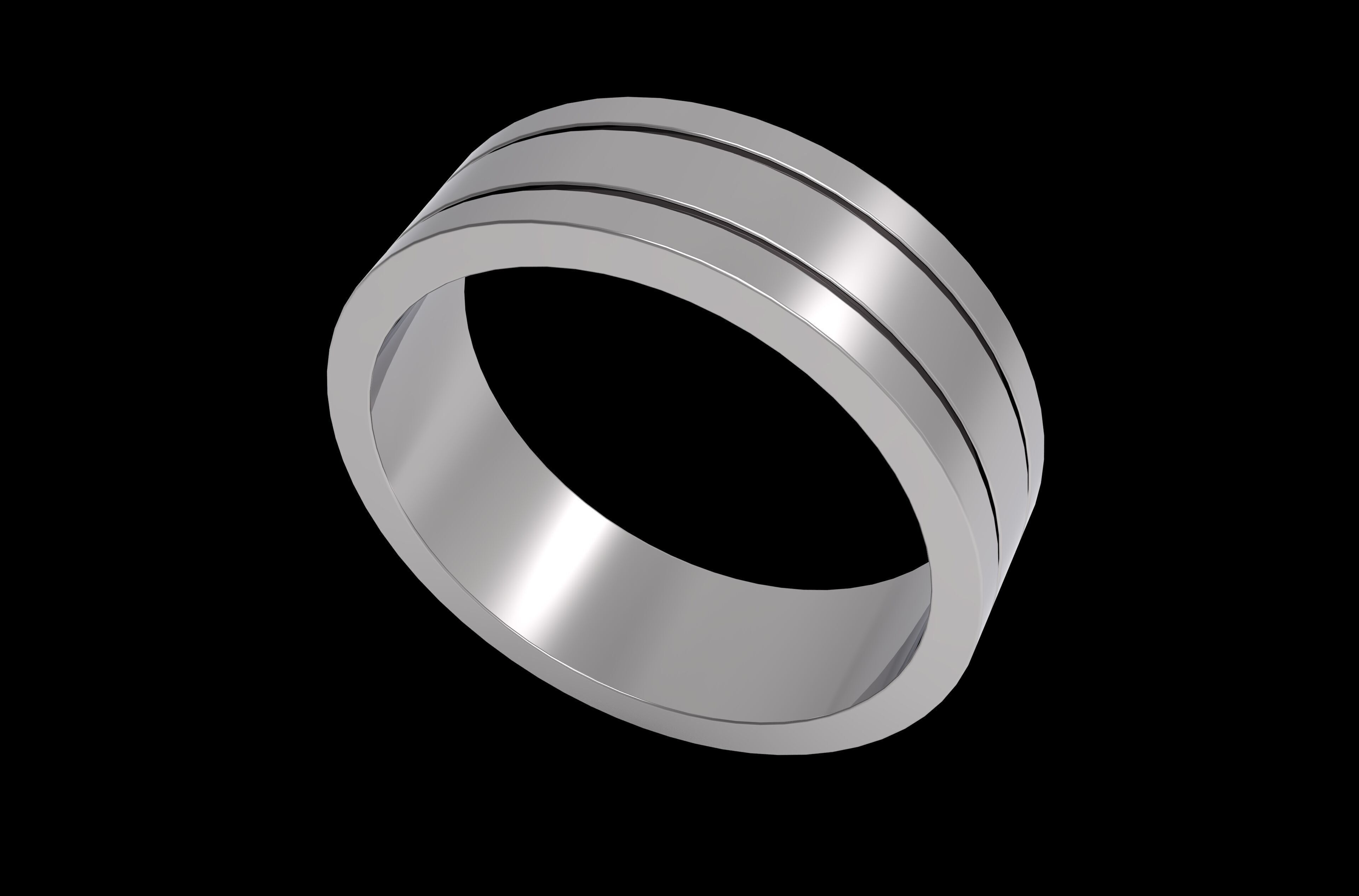 Men Wedding Ring 3D print model_11