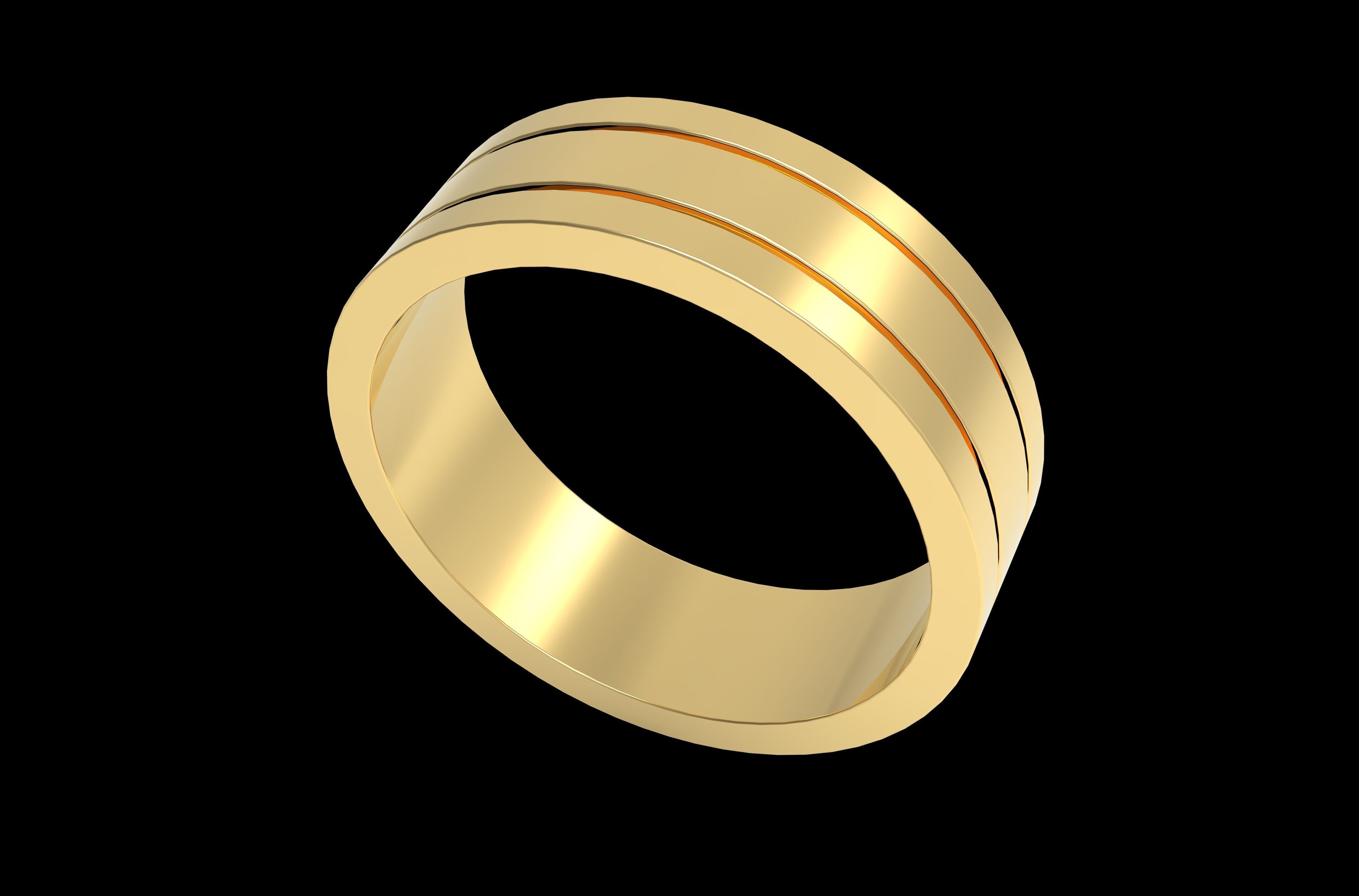 Men Wedding Ring 3D print model_10