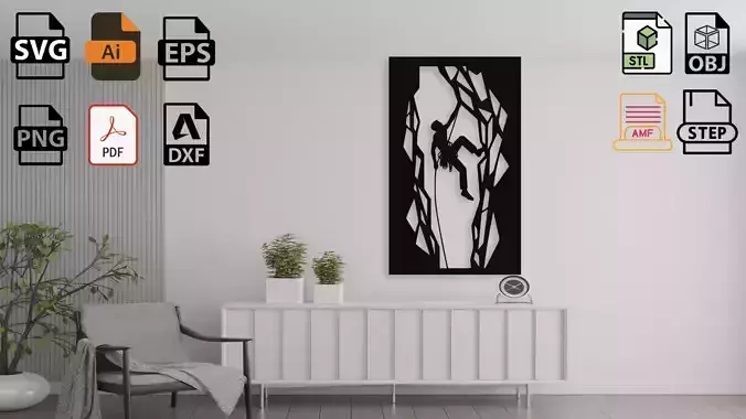 Rock Climber Wall Decor