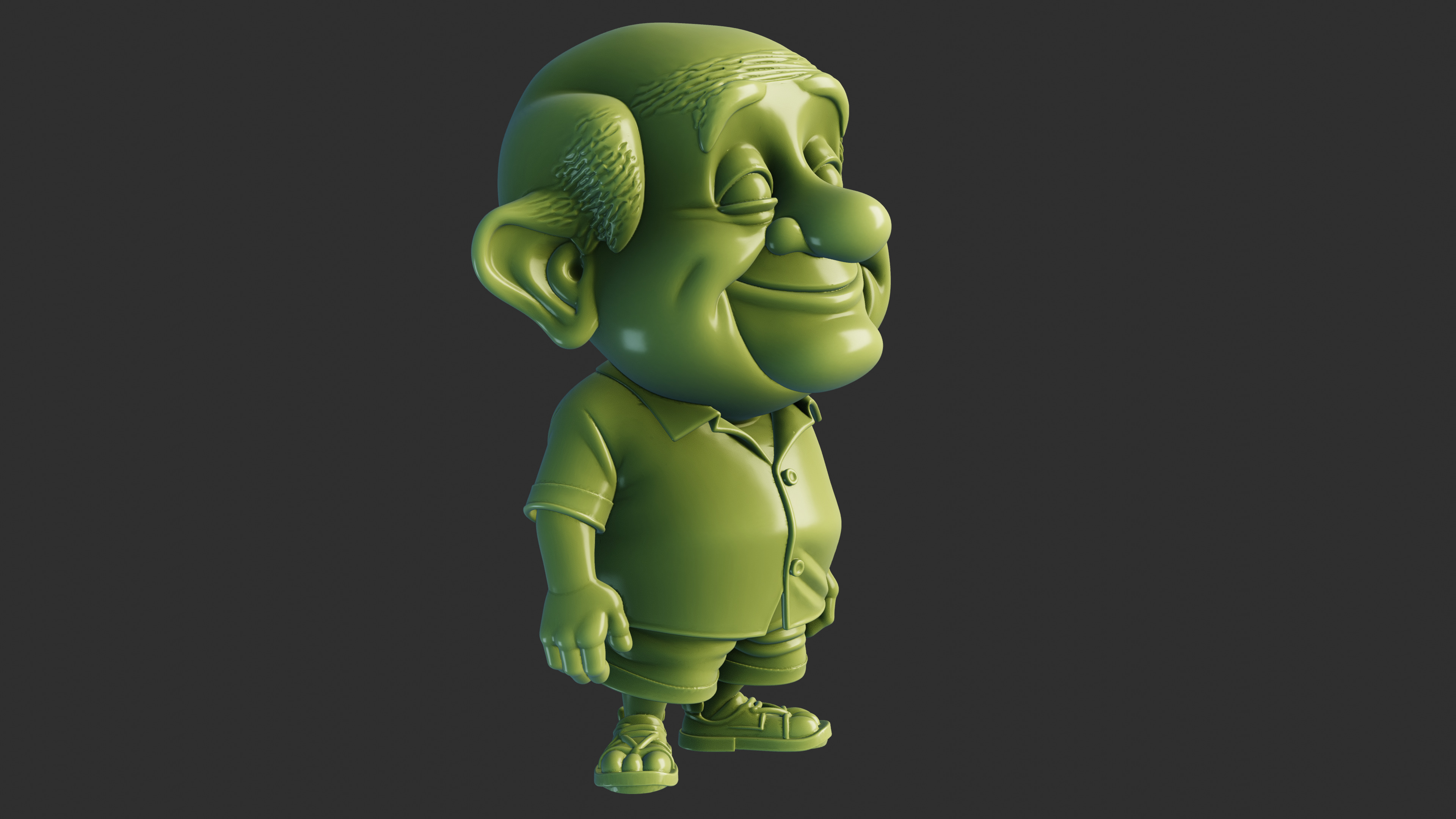 Happy Grandpa  3D print model_5