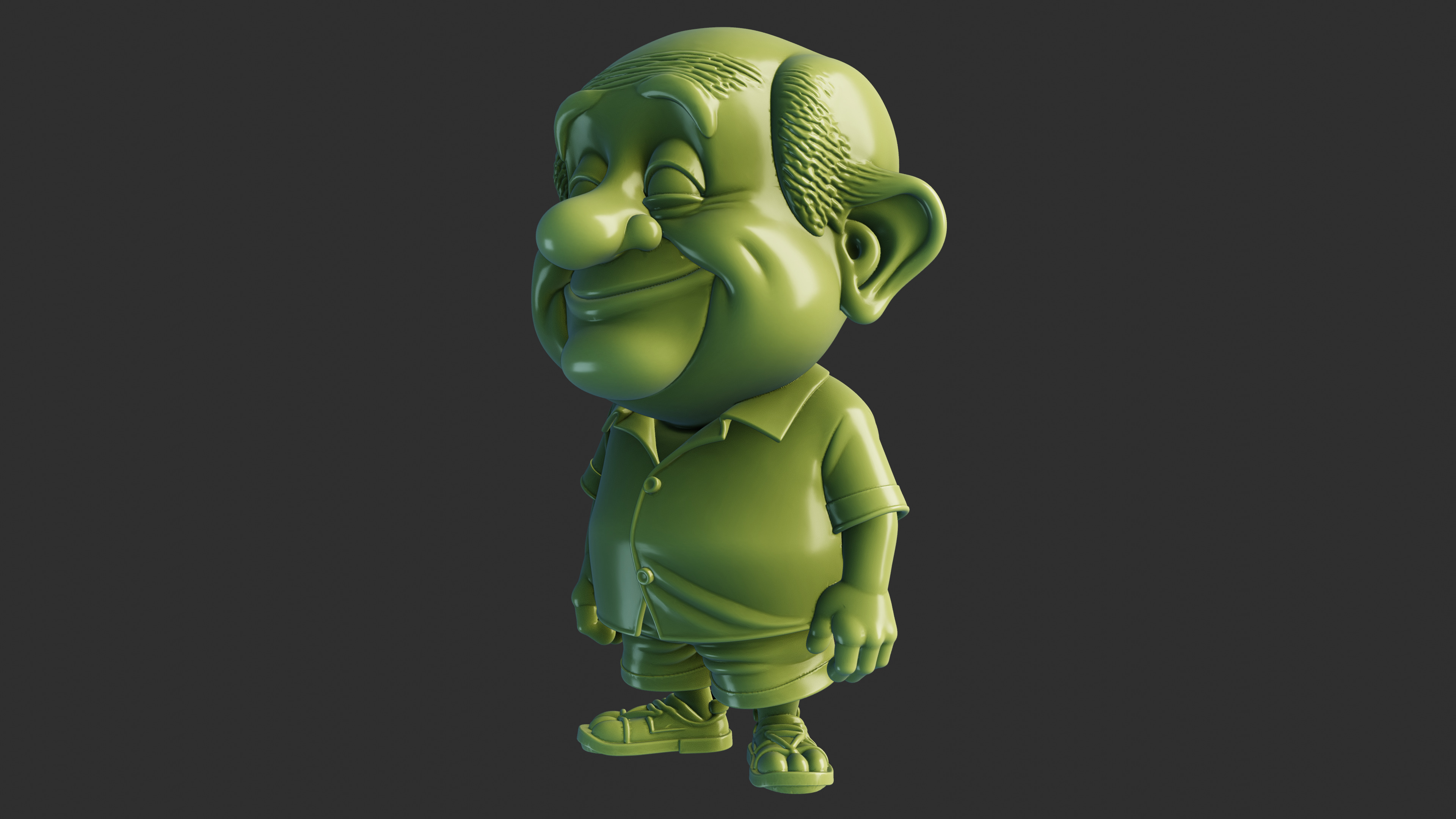 Happy Grandpa  3D print model_4