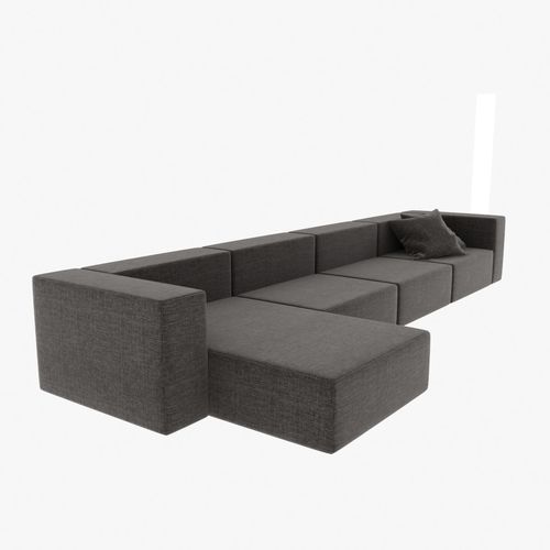 Wall modular sofa living divani 3D model