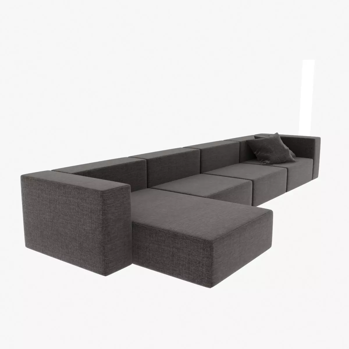 Wall modular sofa living divani 3D model_0