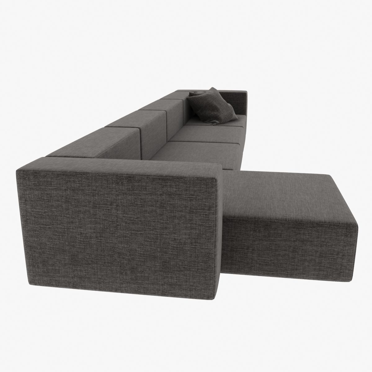 Wall modular sofa living divani 3D model_5