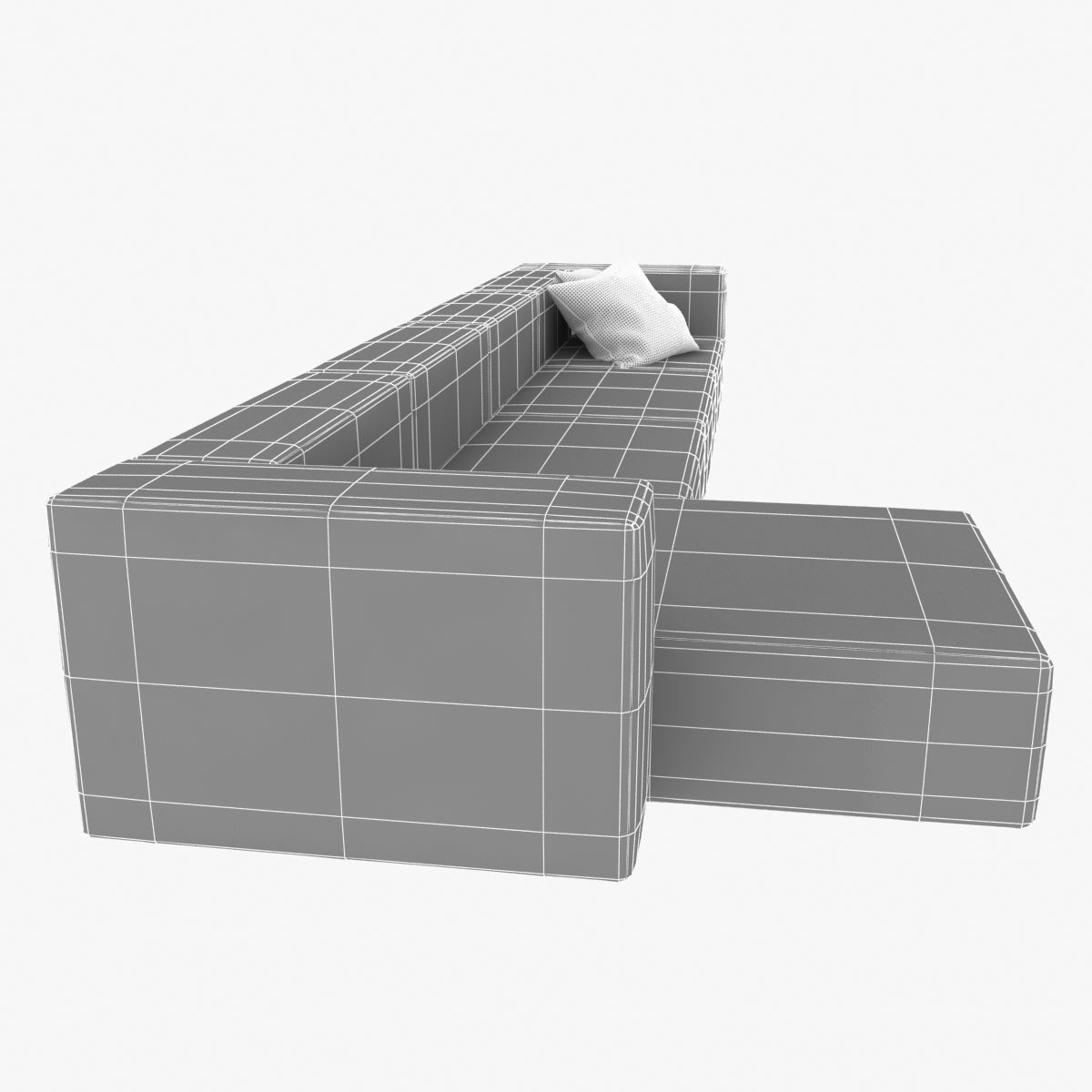 Wall modular sofa living divani 3D model_6