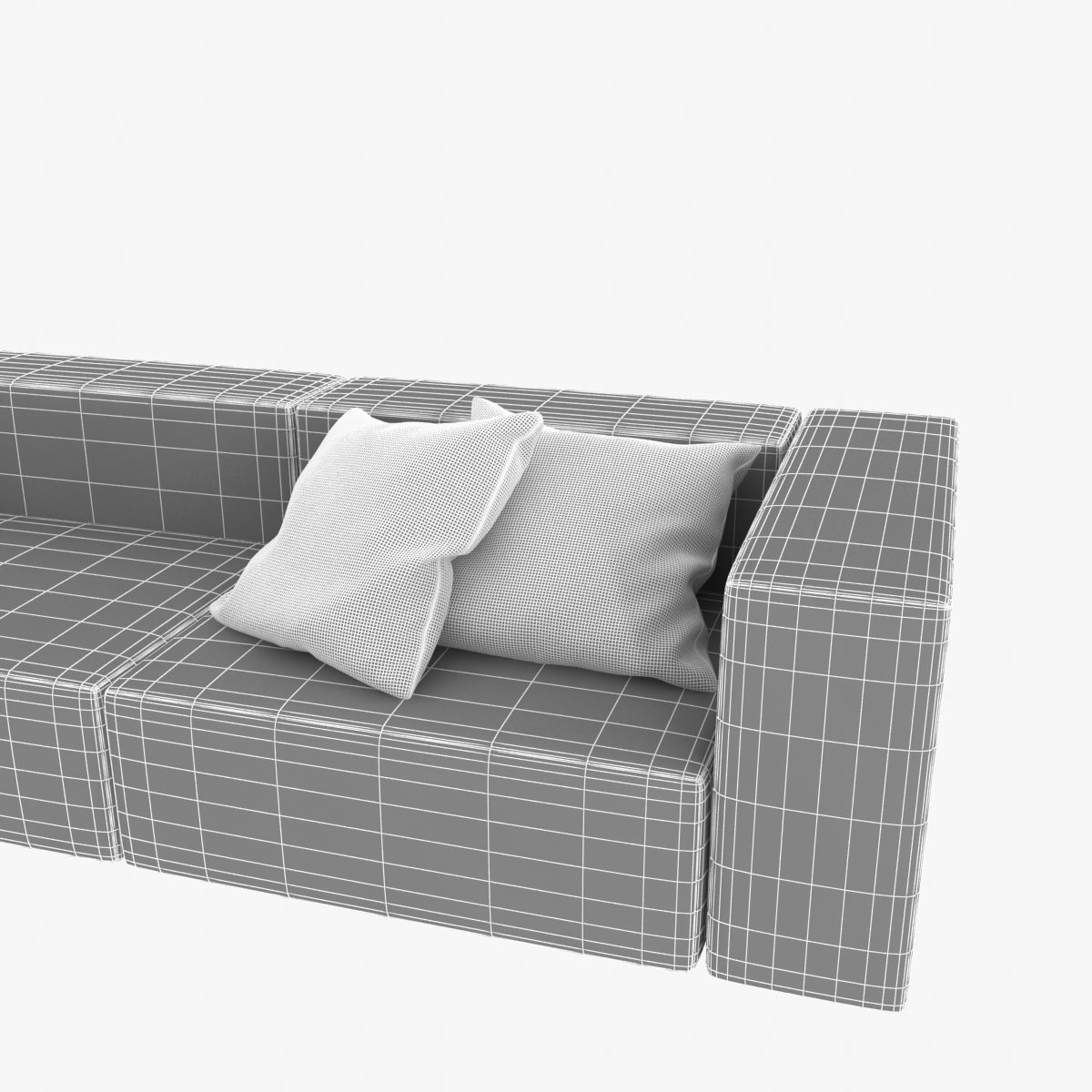 Wall modular sofa living divani 3D model_10