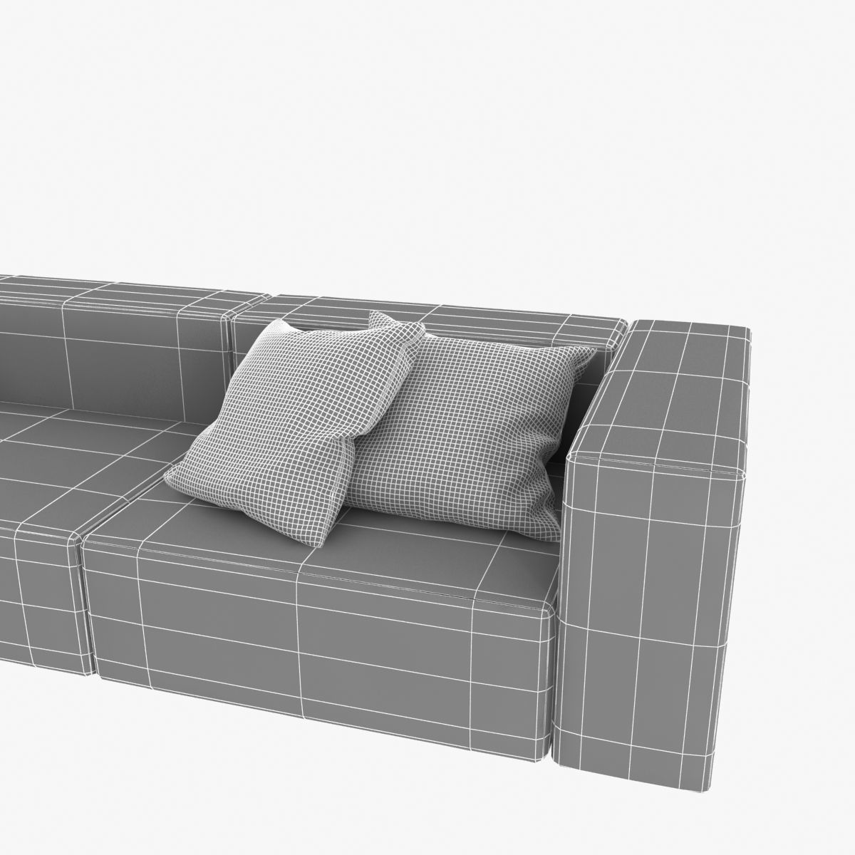 Wall modular sofa living divani 3D model_11