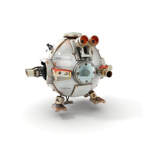 SciFi Spherical Drone Model Pack Low-poly 3D model