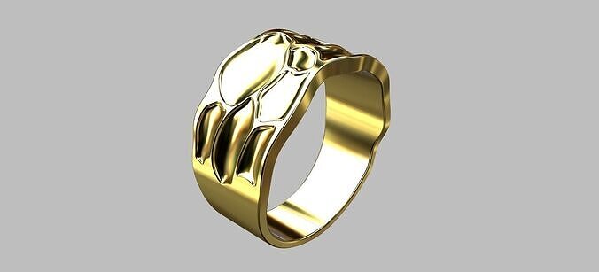 Hammered Ring 3D print model