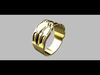 Hammered Ring 3D print model_1