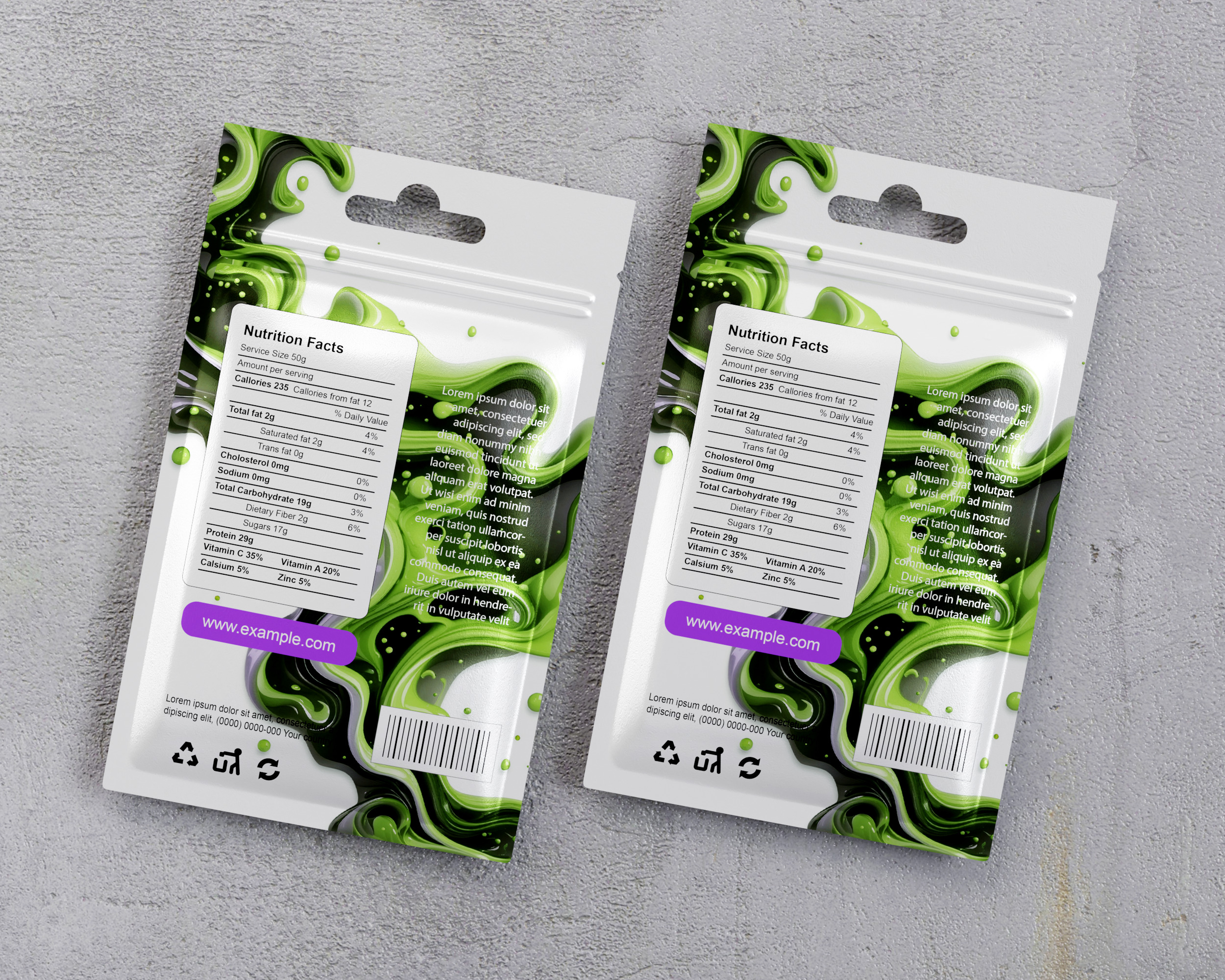 Zip Small Pouch Packaging 3D model_7