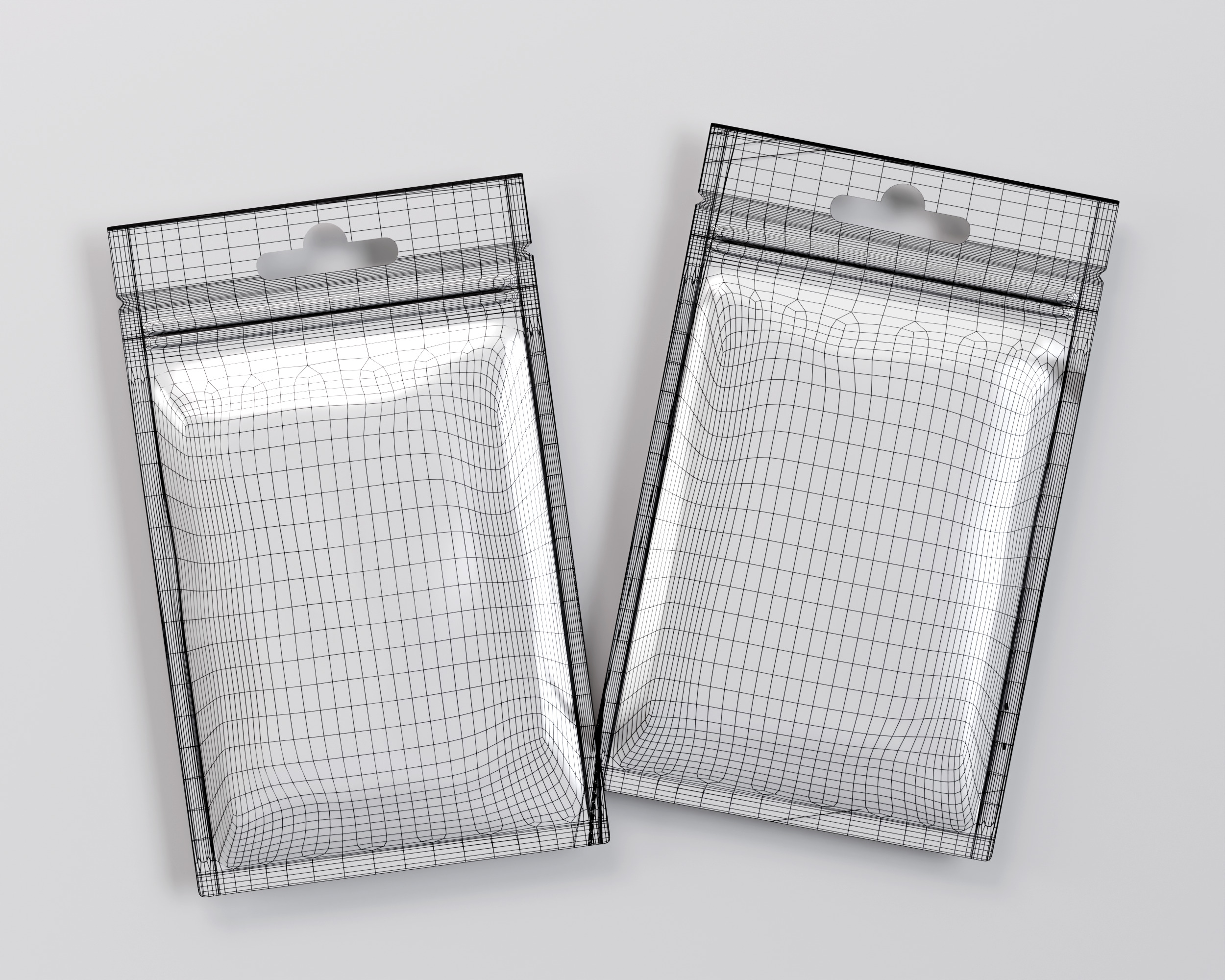Zip Small Pouch Packaging 3D model_9