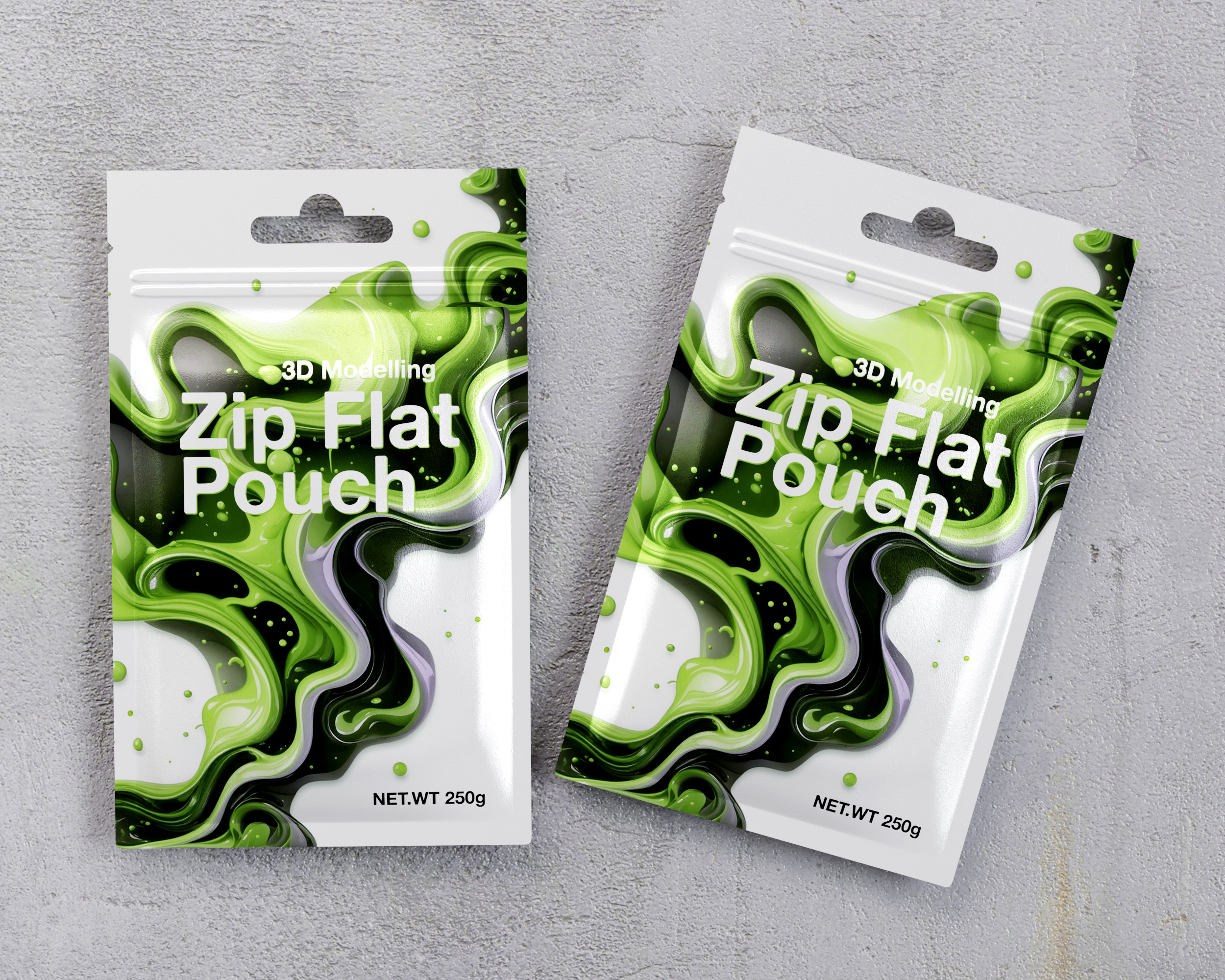 Zip Small Pouch Packaging 3D model_6