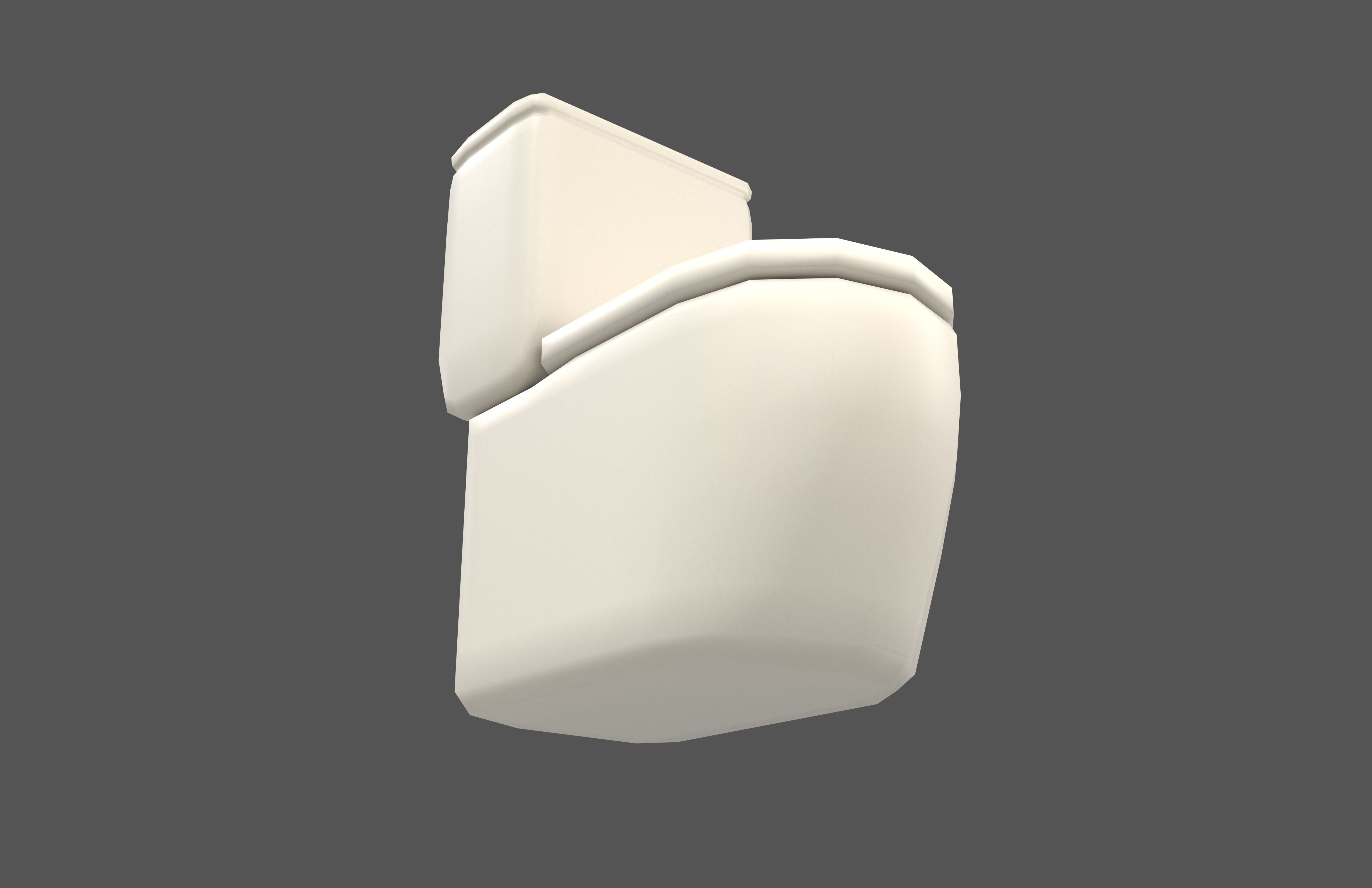 Toilet v1 003 Low-poly 3D model_3