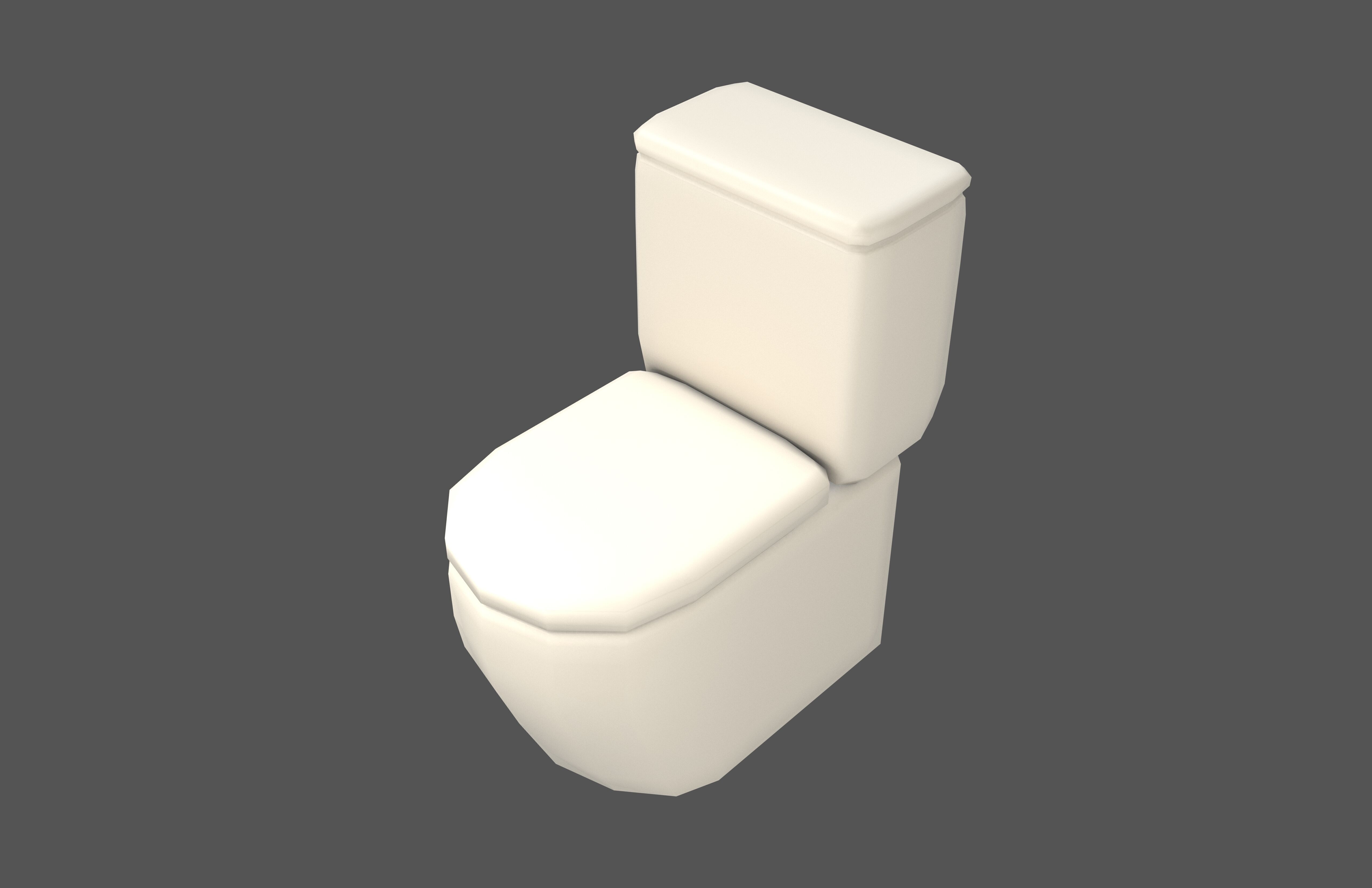 Toilet v1 003 Low-poly 3D model_2
