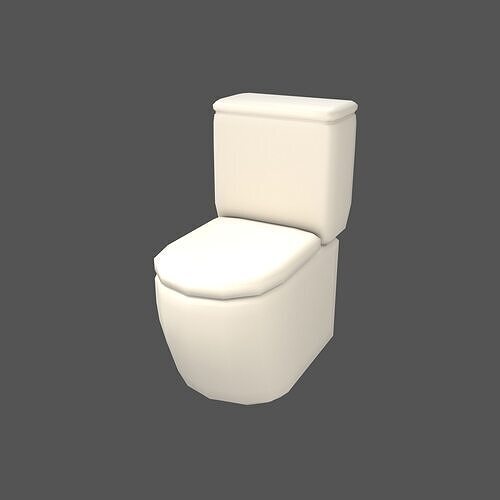 Toilet v1 003 Low-poly 3D model