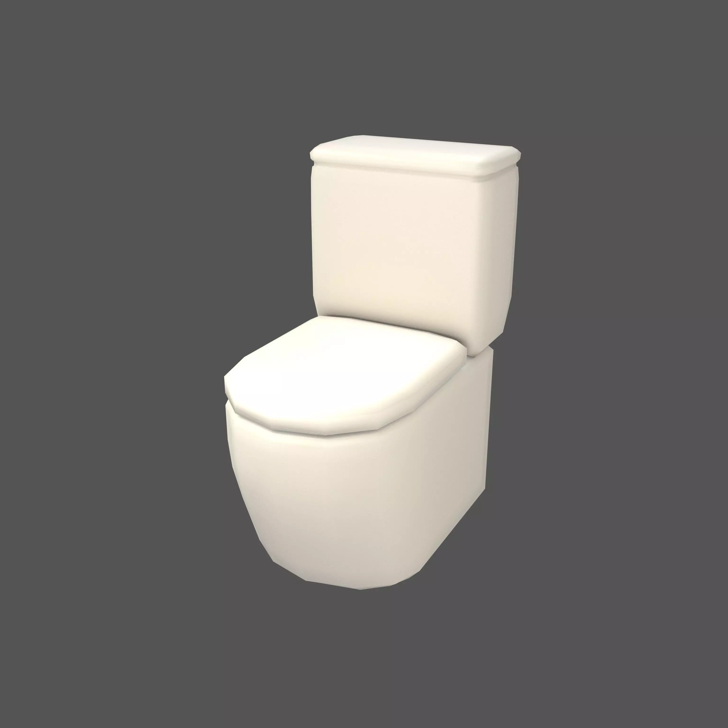 Toilet v1 003 Low-poly 3D model_0