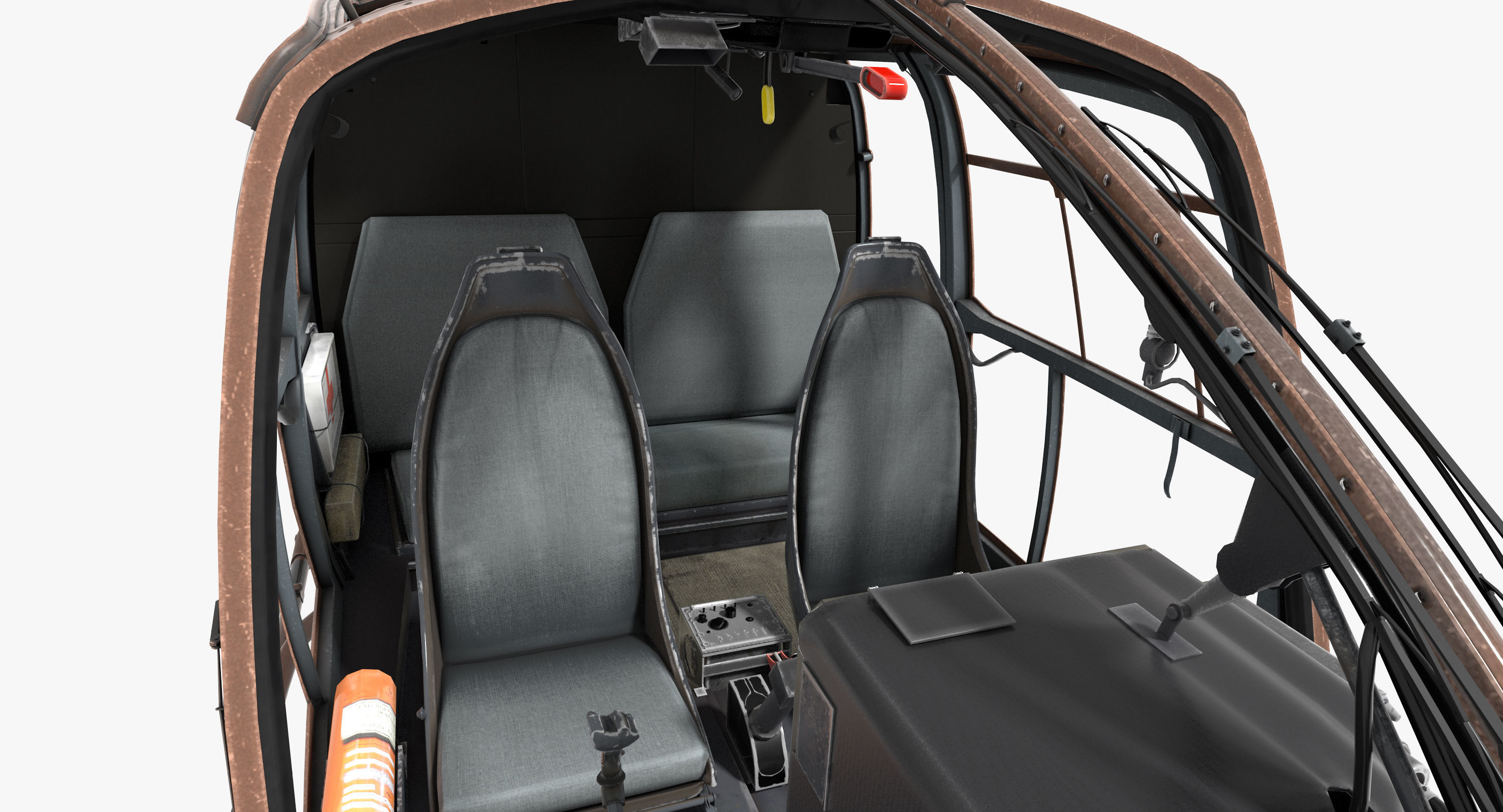 Sud-Aviation Gazelle Low-poly 3D model_12