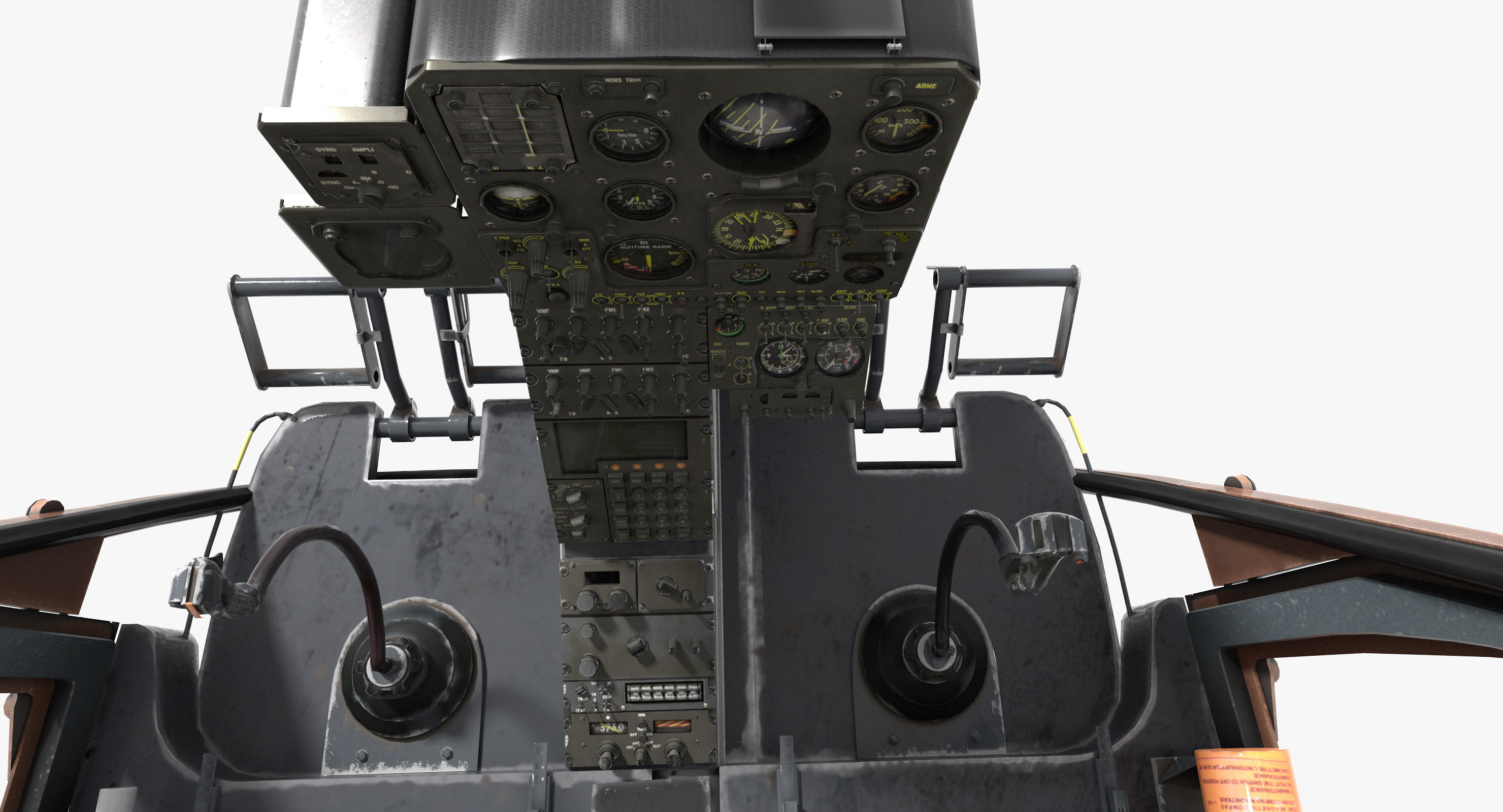 Sud-Aviation Gazelle Low-poly 3D model_9