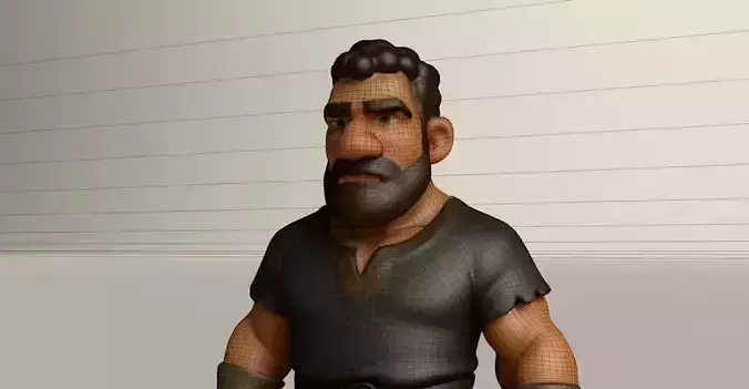 Stylized Game Ready Human Character Rigged named Tsapou