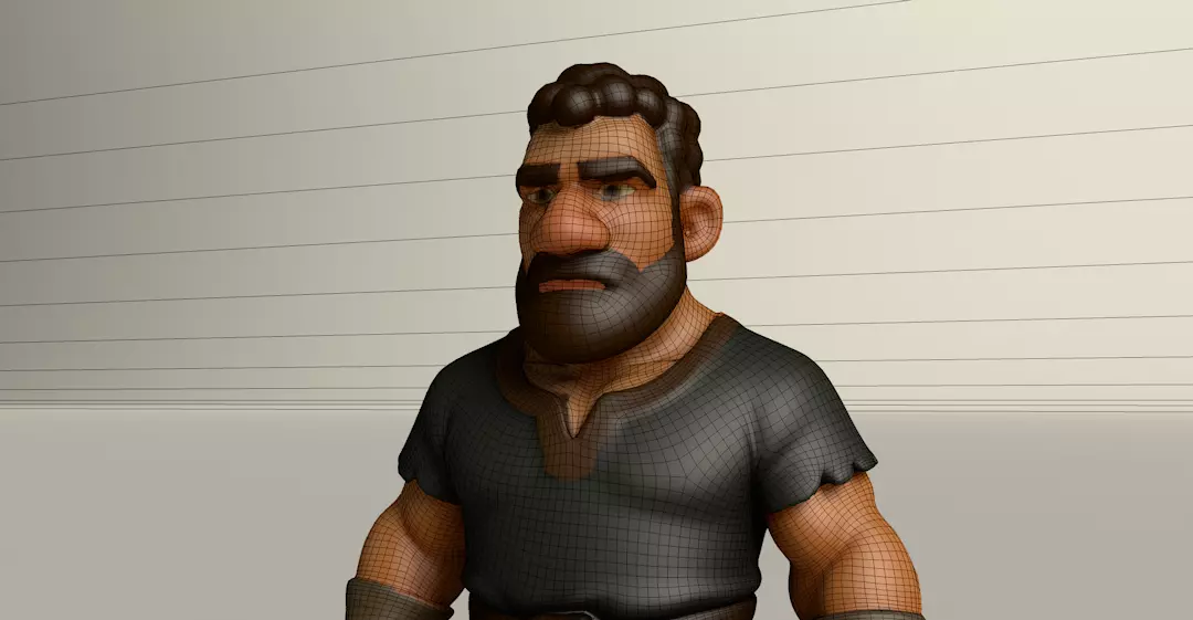 Stylized Game Ready Human Character Rigged named Tsapou Low-poly 3D model_0