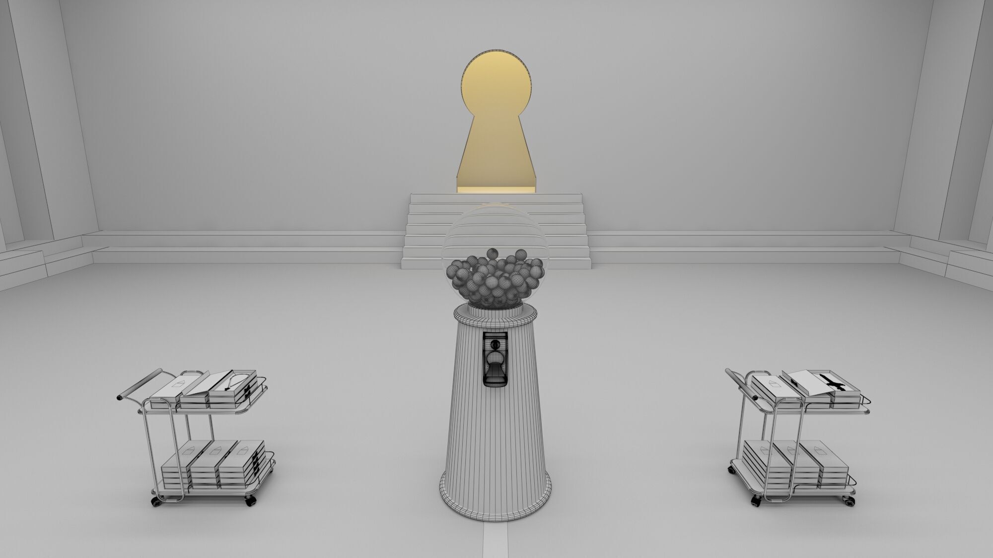 Squid Game season 3 Maze gashapon game draw lots scene  3D model_8
