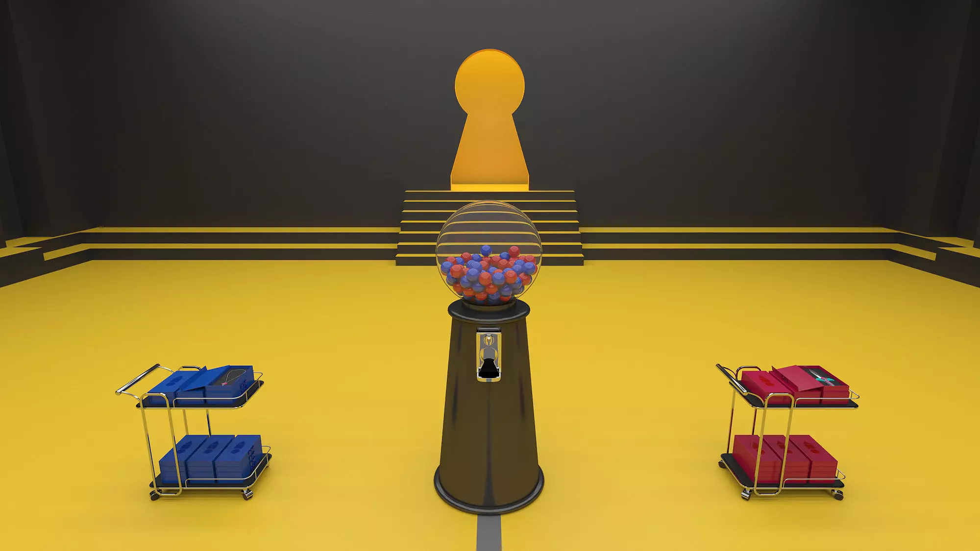 Squid Game season 3 Maze gashapon game draw lots scene  3D model_0